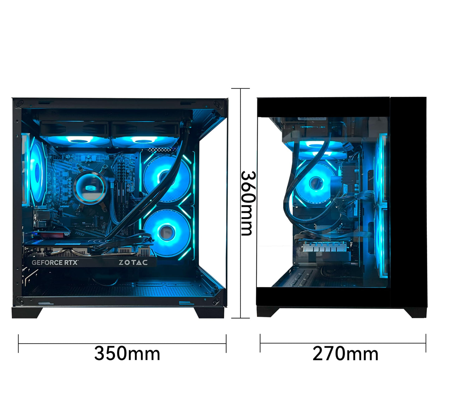 YAWYORE Gaming PC, AMD Ryzen 7 5700X, GeForce RTX 5060 Desktop Computer