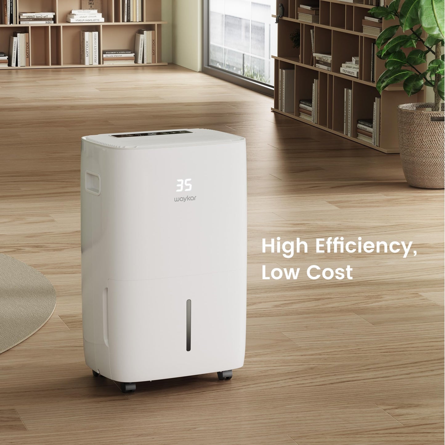 Waykar 130 Pints 6,500 Sq. Ft Dehumidifier with Drain Hose for Commercial and Industrial Large Rooms, Warehouses, Storages, Home, Basements and Bedroom with 2.04 Gal Water Tank