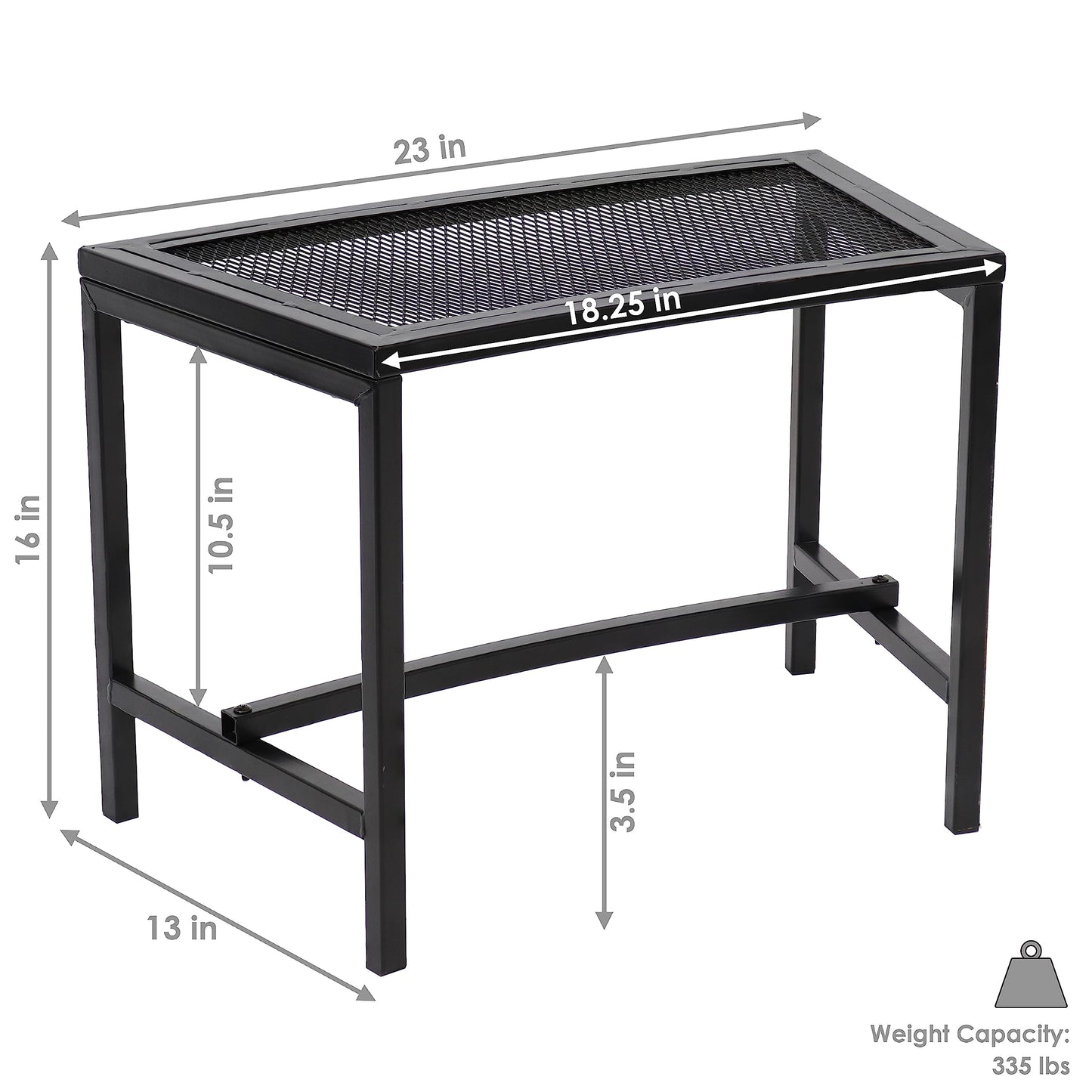 Sunnydaze Mesh Outdoor Curved Bench - Metal Patio Bench Set - Heavy-Duty Outdoor Seats for Backyard or Fire Pit - Black - Set of 4