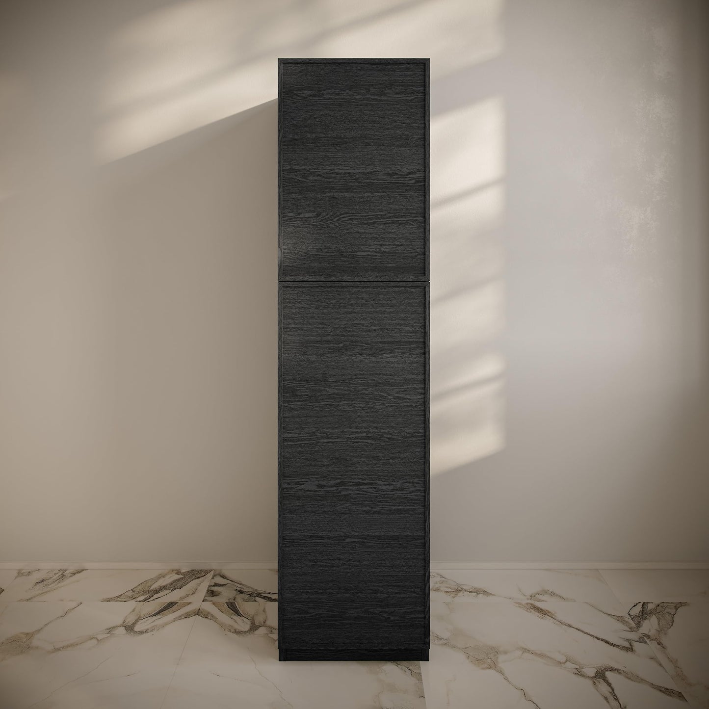 Swiss Madison St. Tropez 15 x 15 x 60 Freestanding Linen Cabinet in Black Oak