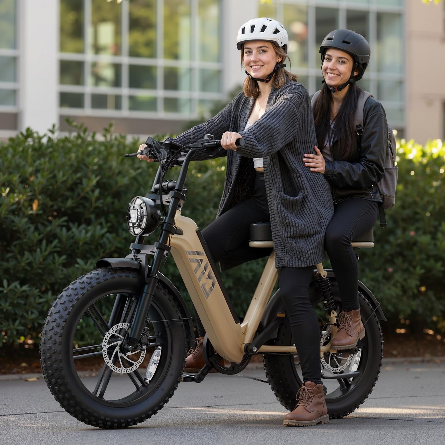 TST Electric Bike for Adults, 1500W Peak Motor Ebike with 48V 15Ah Battery, 60 Miles Range Electric Bike, 20" Fat Tire E Bike with Rear Seat, 7 Speeds（Yellow