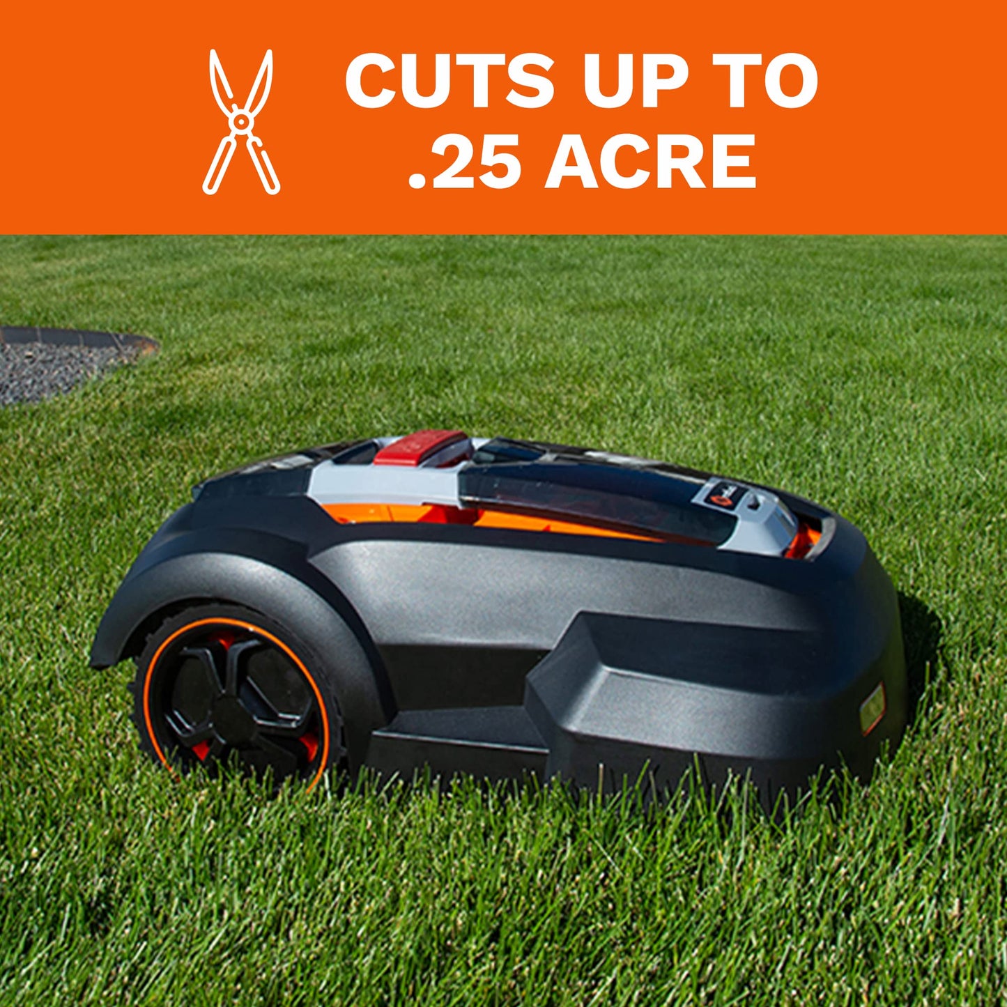 MowRo Robot Lawn Mower, Mows Up to 1/4 Acre, Updated 2026 Programming, Adjustable Cutting Height, Self Installation Kit Included, 50% Slope, Low Noise (65dBA) and Rain Sensor