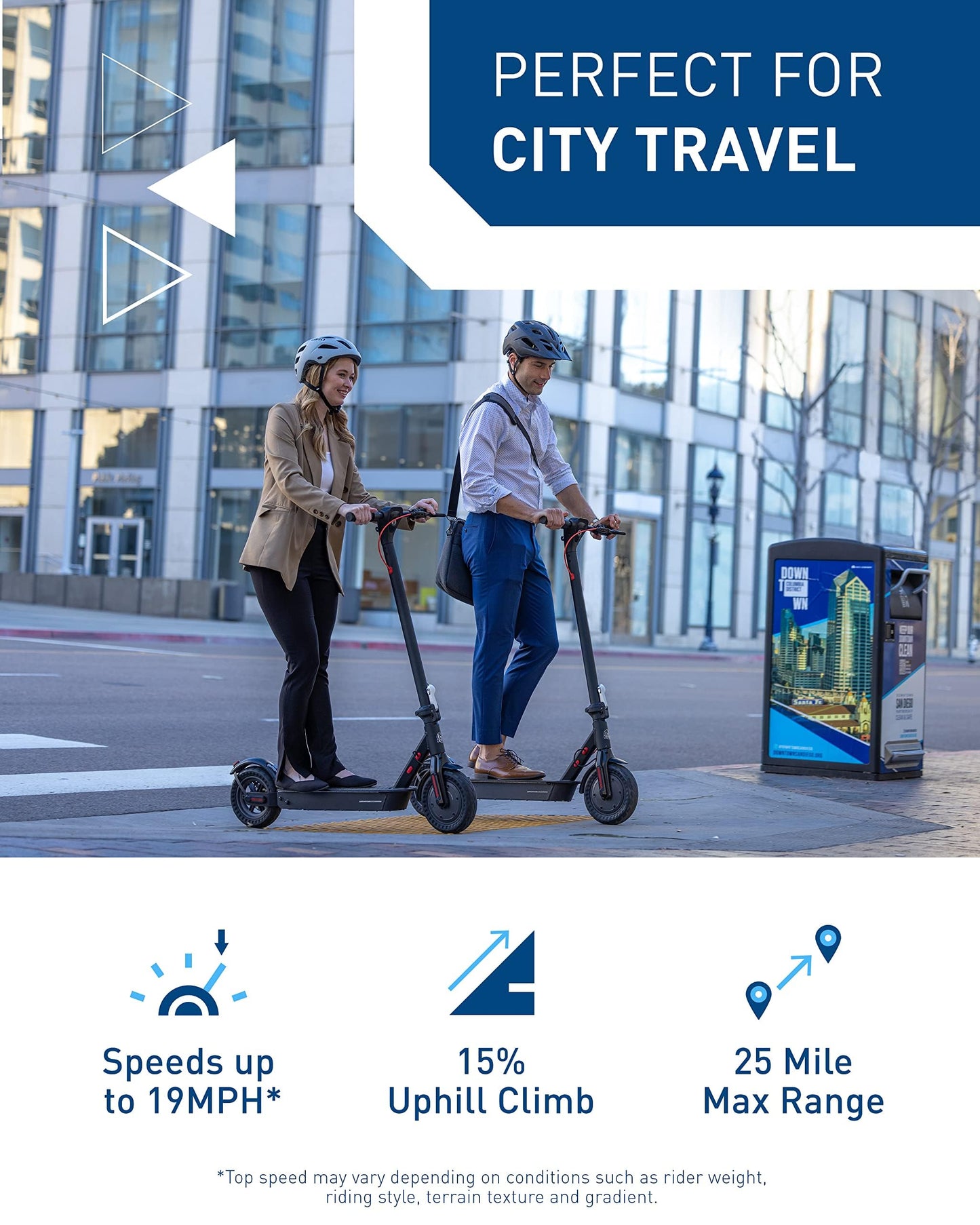 Hiboy KS4 Pro Electric Scooter, 500W Motor (Max 750W), 10" Honeycomb Tires, 25 Miles Long Range 19 MPH Foldable Commuti Electric Scooter Adults with Hiboy APP