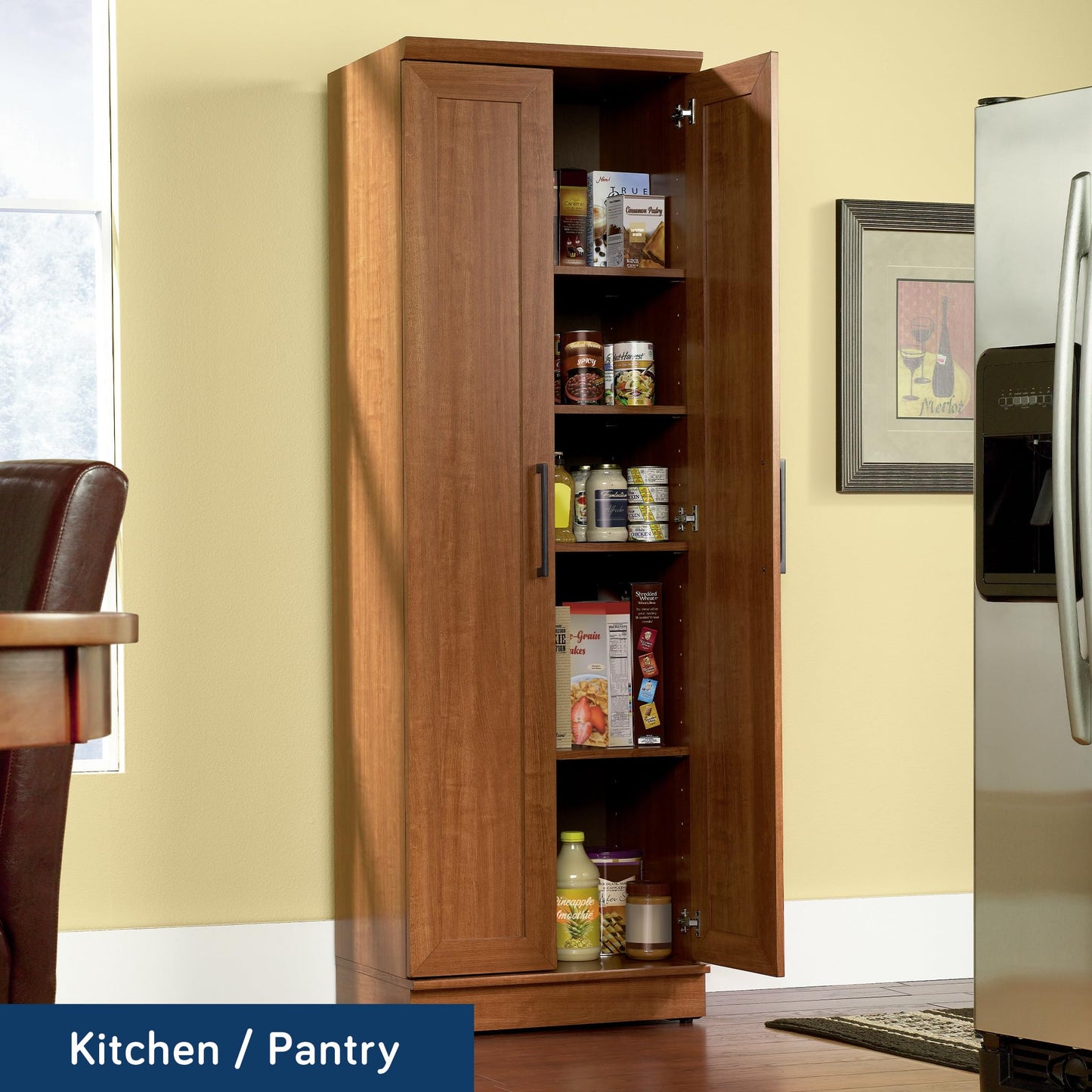 Sauder HomePlus Storage Cabinet/ Pantry cabinets, Sienna Oak finish