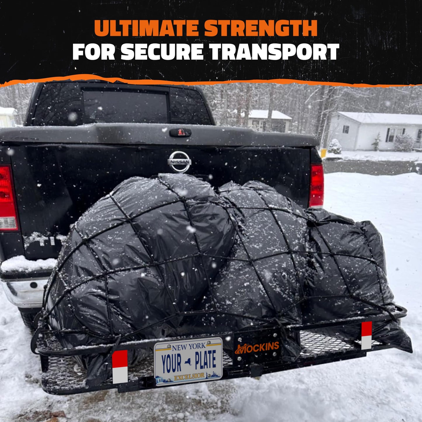 Mockins 60"x24"x6" Heavy Duty Trailer Hitch Cargo Carrier w/ 500 Lbs. Cap