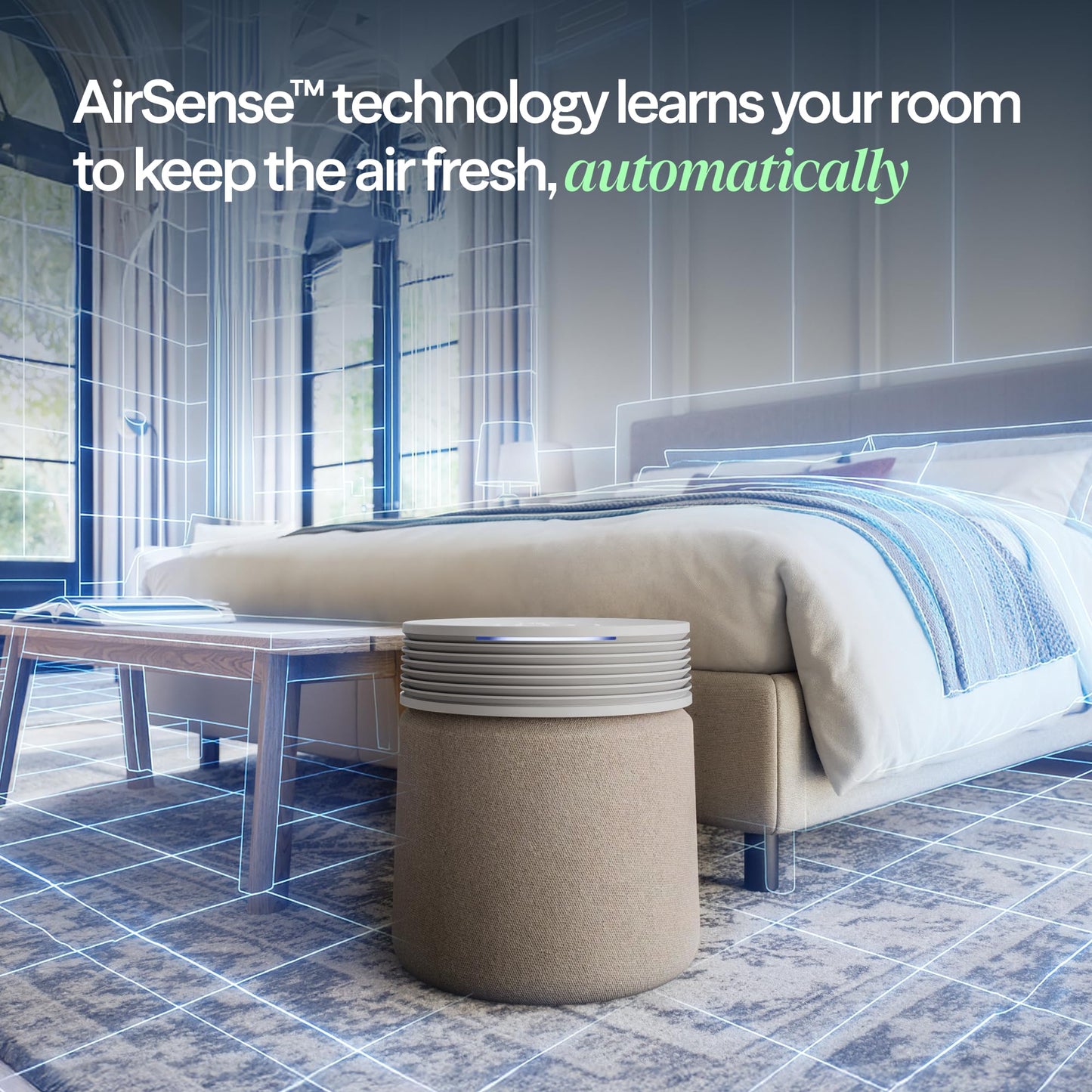 BLUEAIR Blue Signature Air Purifier for Large Rooms up to 3,385 Sq Ft, HEPASilent Filtration for Smoke, Dust, Pet Dander & Allergens, Smart WiFi Air Cleaner with Auto Mode, Quiet Air Purifier for Home