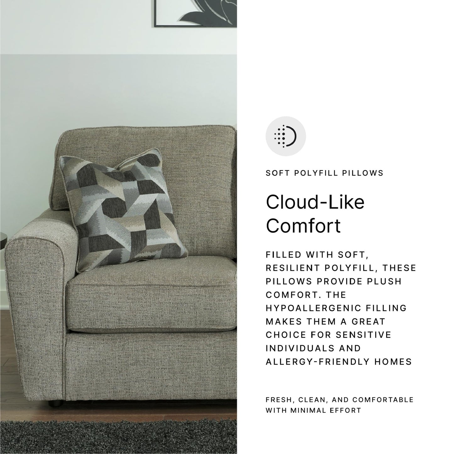 Signature Design by Ashley Cascilla Casual Loveseat, Light Gray