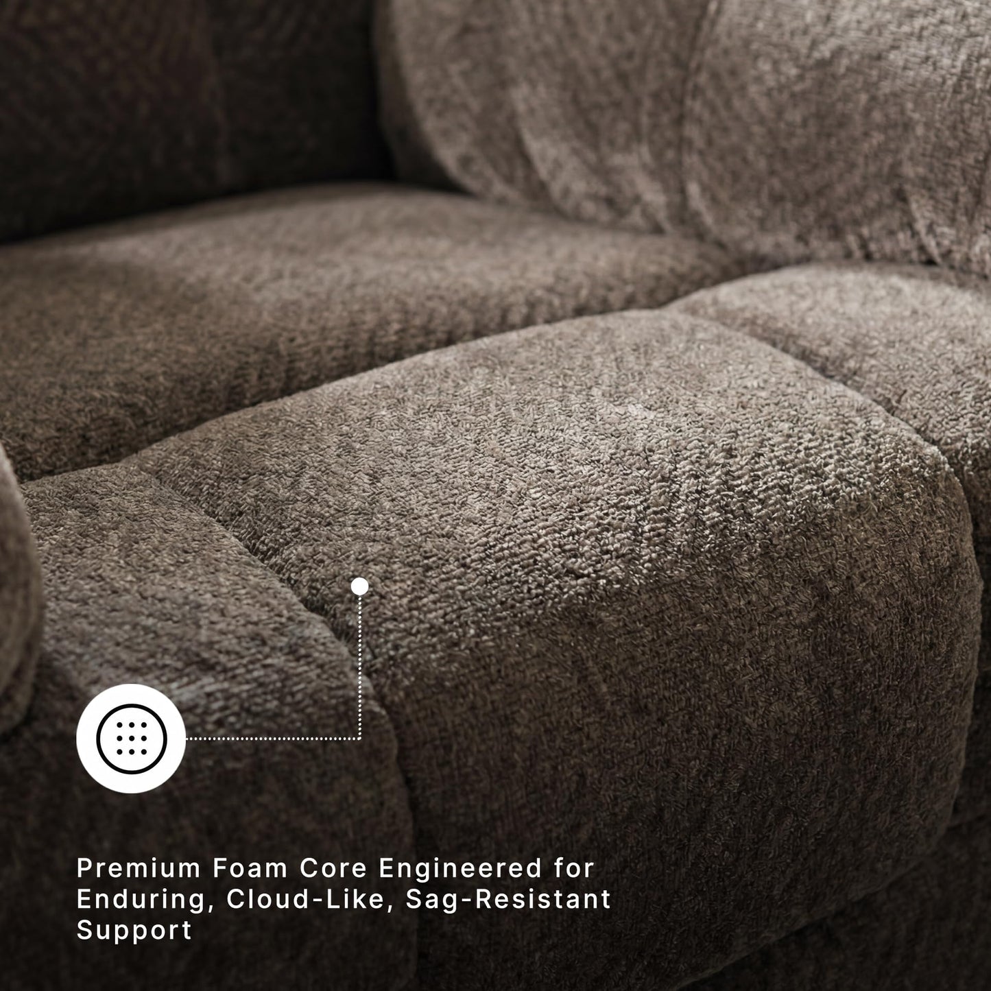 Signature Design by Ashley Frohn Modern Manual Reclining Sofa, Dark Brown