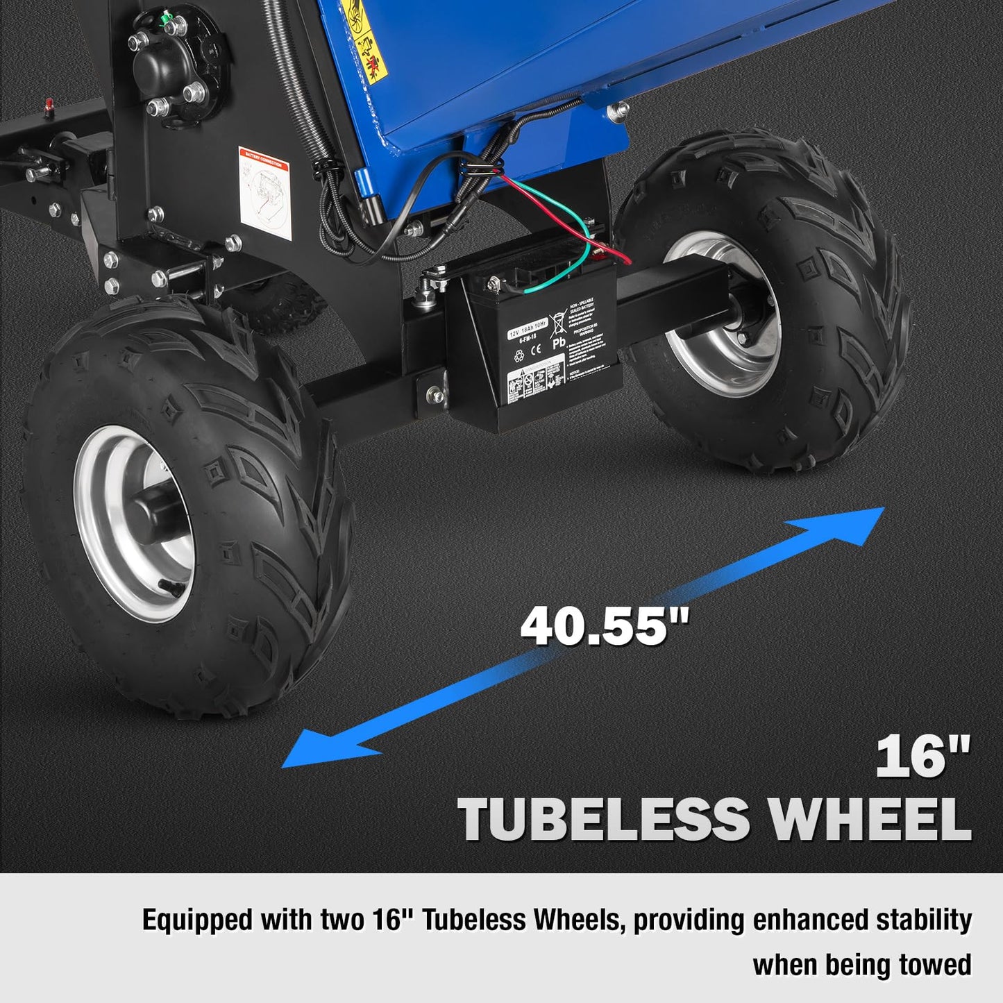 BILT HARD 6 Inch 420cc 15HP E-Start Gas Powered Drum Wood Chipper, 4-Wheels Towable Leaf Branch Shredder Mulcher with Tow Bar, Emergency Stop Bar