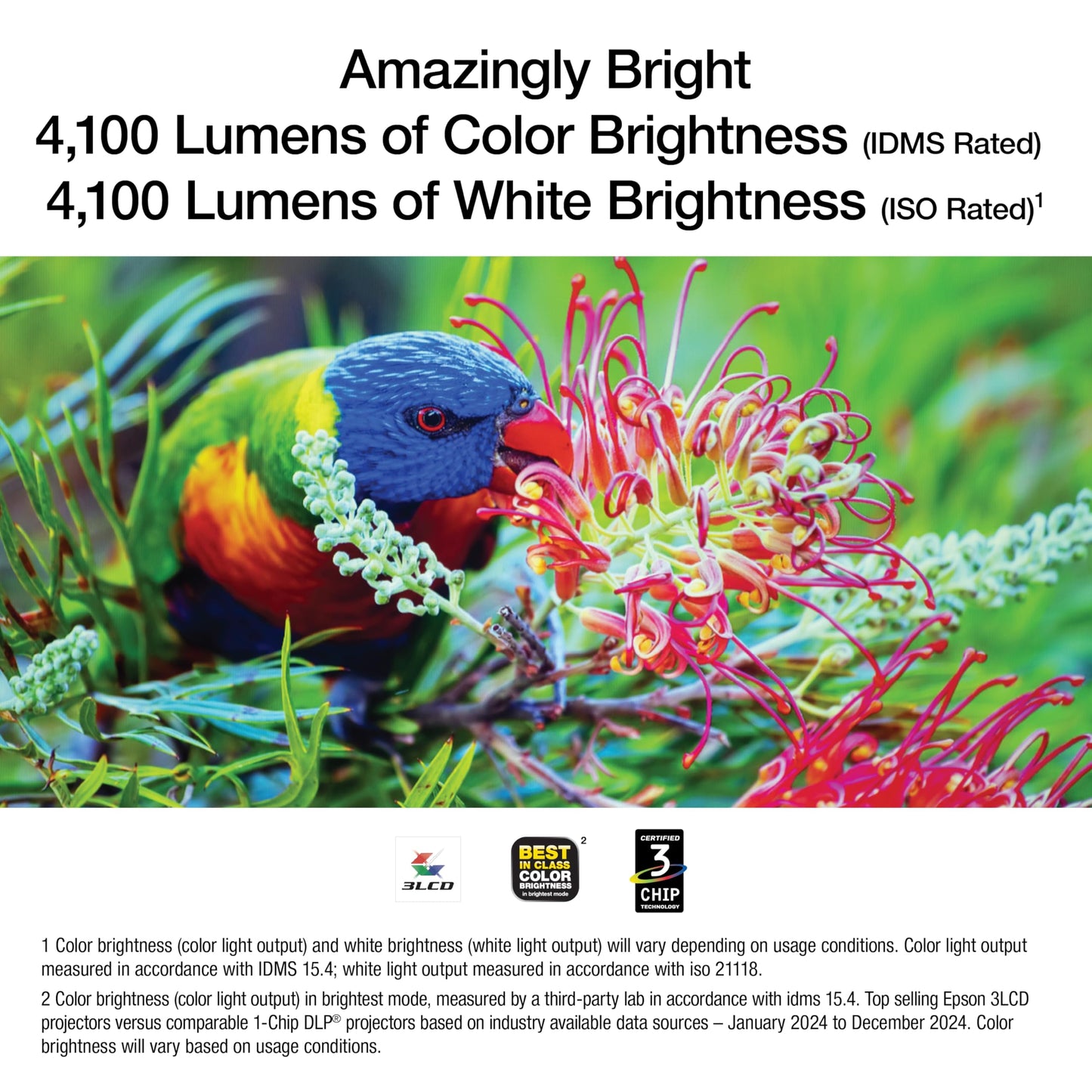 Epson Pro EX9270 Wireless 1080p 3LCD Business Projector with Built-In Speaker, 4100 Lumens Color and White Brightness, Stream from Phone or Laptop, Airplay, Miracast, 2 HDMI Ports, 1.6x Optical Zoom
