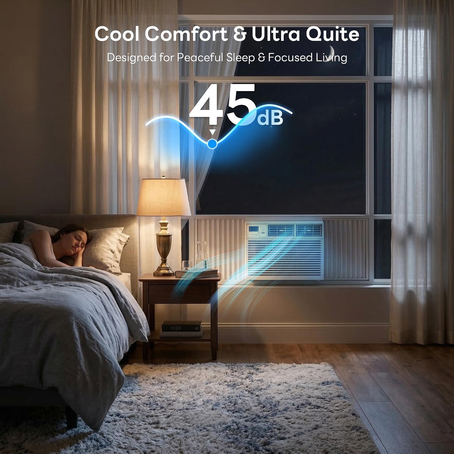 ZAFRO 10000 BTU Window Air Conditioner Unit Cools Up to 450 Sq.Ft.,Window AC Units with Dehumidifier, 4 Fan Speed, Energy Saving with Remote for Bedroom,Small Rooms,White
