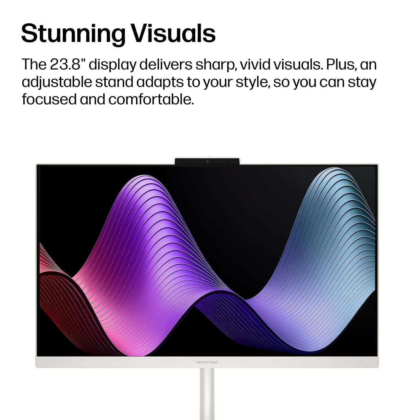 HP OmniStudio 23.8 inch All-in-One Desktop PC, FHD Display, AMD Ryzen 5 40, 8 GB RAM, 512 GB SSD, AMD Radeon Graphics, Windows 11 Home, Cotton White, 24-cv0002 (2026)