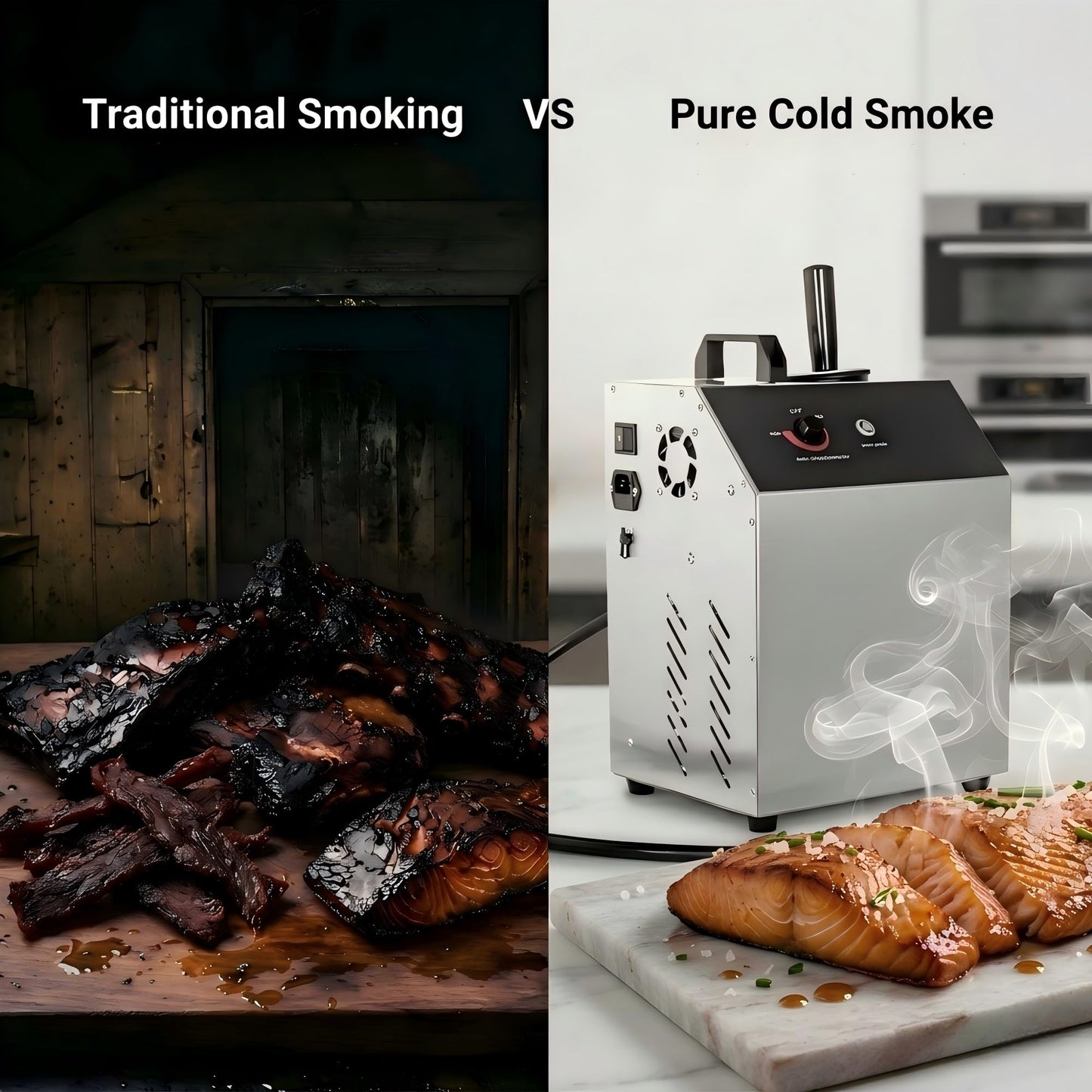 CLIVIA Cold Smoke Generator for Smoker, Electric Smoker Generator Commercial Cold Smoking Tube, Stainless Steel, Fit for Outdoor & Indoor Smoker Grills to Make Meat, Sausage, Salmon