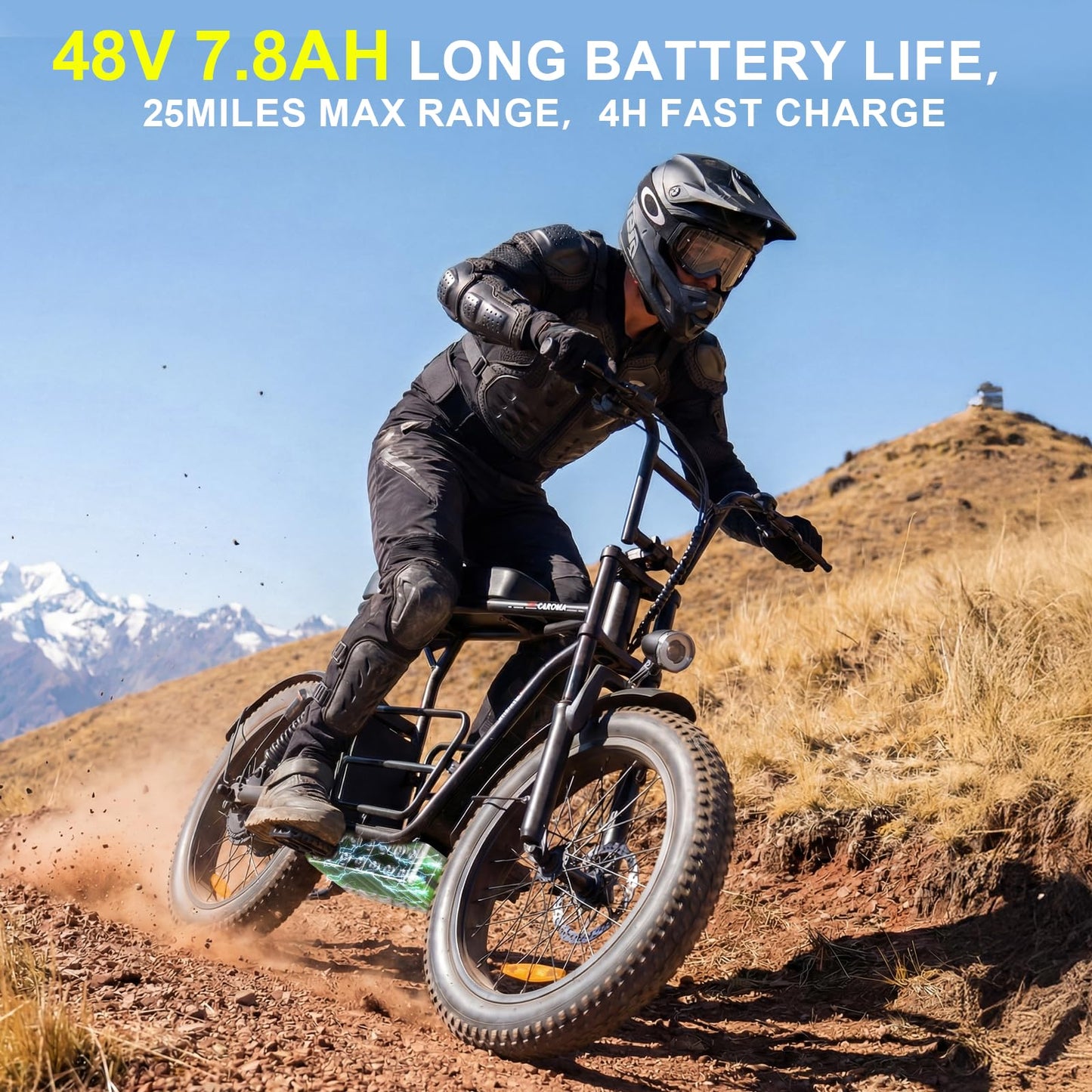 Caroma Electric Scooter with Seat for Adults, 1000W Peak Motor, 25Miles Range & 20Mph, Multiple Suspension, Electric Motorcycle Mini Bike with Basket for Pet s& Cargo, UL 2272 Certified