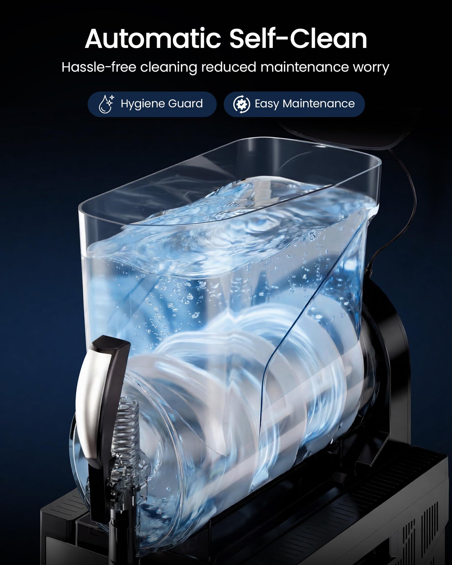 ICEVIVAL Commercial Slush Machine, 15L Single Tank Commercial Margarita Machine, No ice needed, 70 Cups Stainless Steel Frozen Drink Machine, Slushy Machine for Home Party Restaurants Cafe Bars