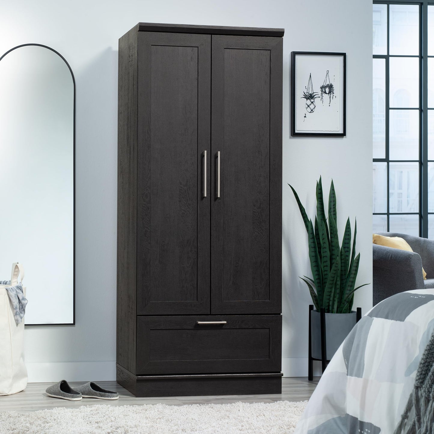 Sauder HomePlus Storage Armoire, Raven Oak Finish