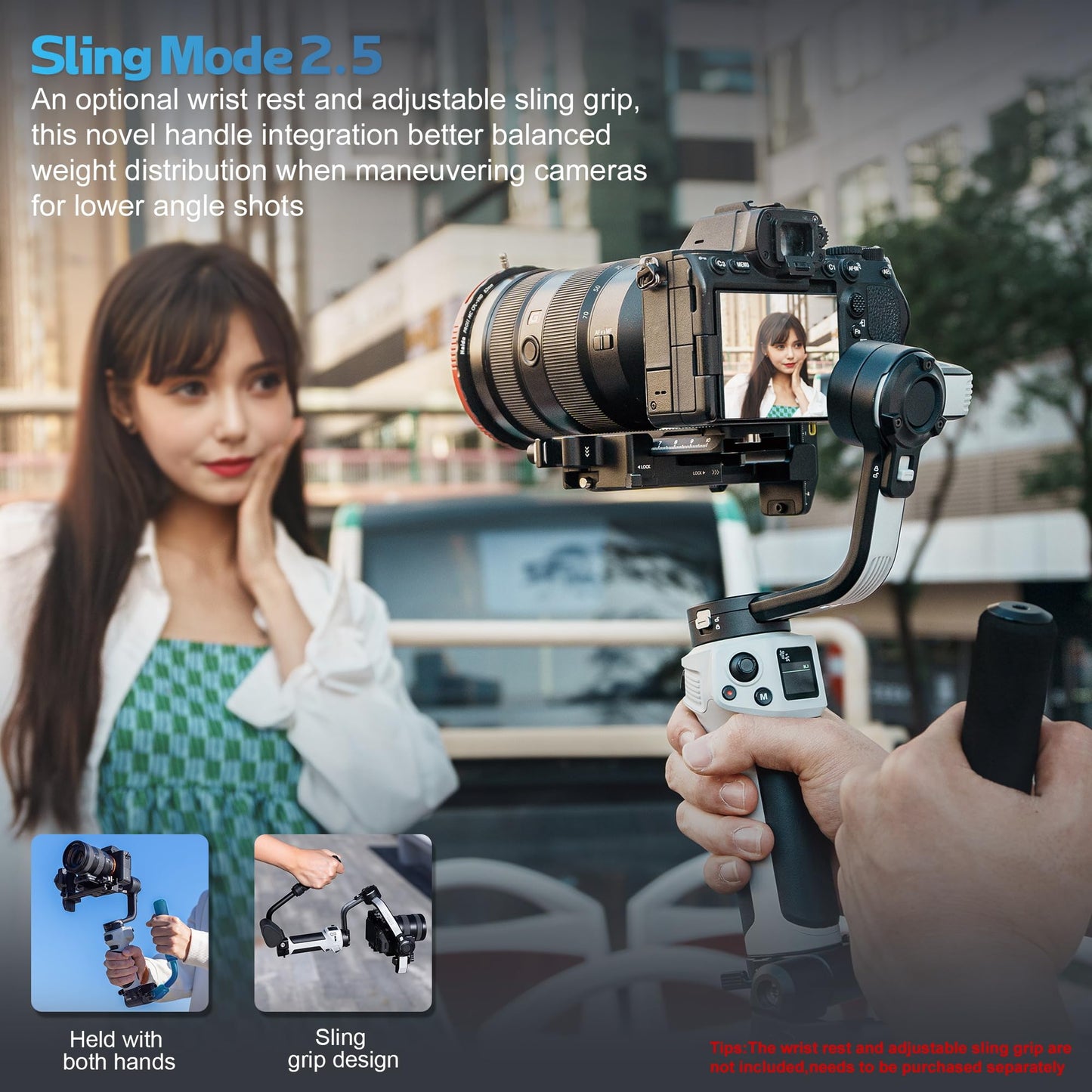 ZHIYUN CINEPEER WEEBILL 3E Mirrorless Gimbal Lightweight Stabilizer, Up to 3kg/6.6lbs Payload, 3-Axis Camera Gimbal for Canon/Sony/Panasonic/Nikon, Bluetooth Shutter Control, Native Vertical Shooting