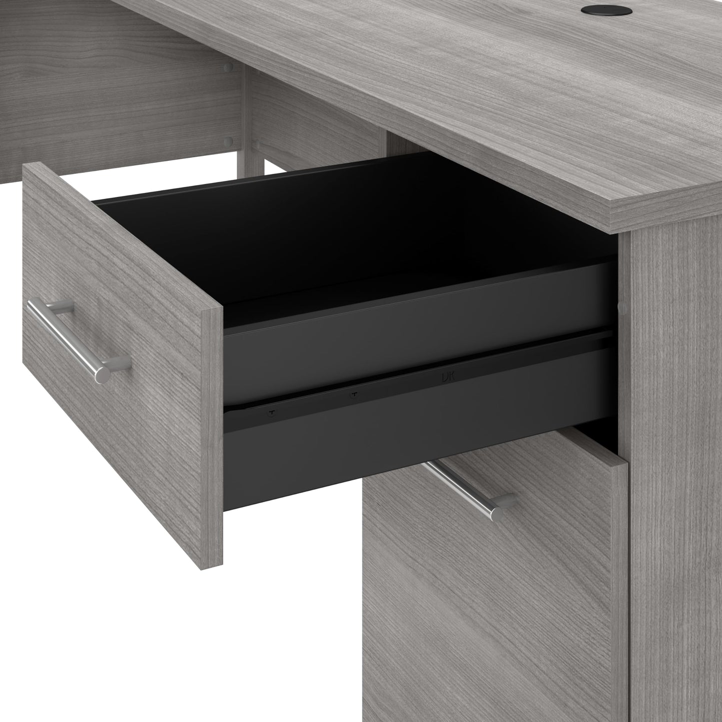 Bush Home Somerset 72W 3 Position Sit to Stand Adjustable Standing L Shaped Desk in Platinum Gray, Ergonomic Corner Computer Office Table