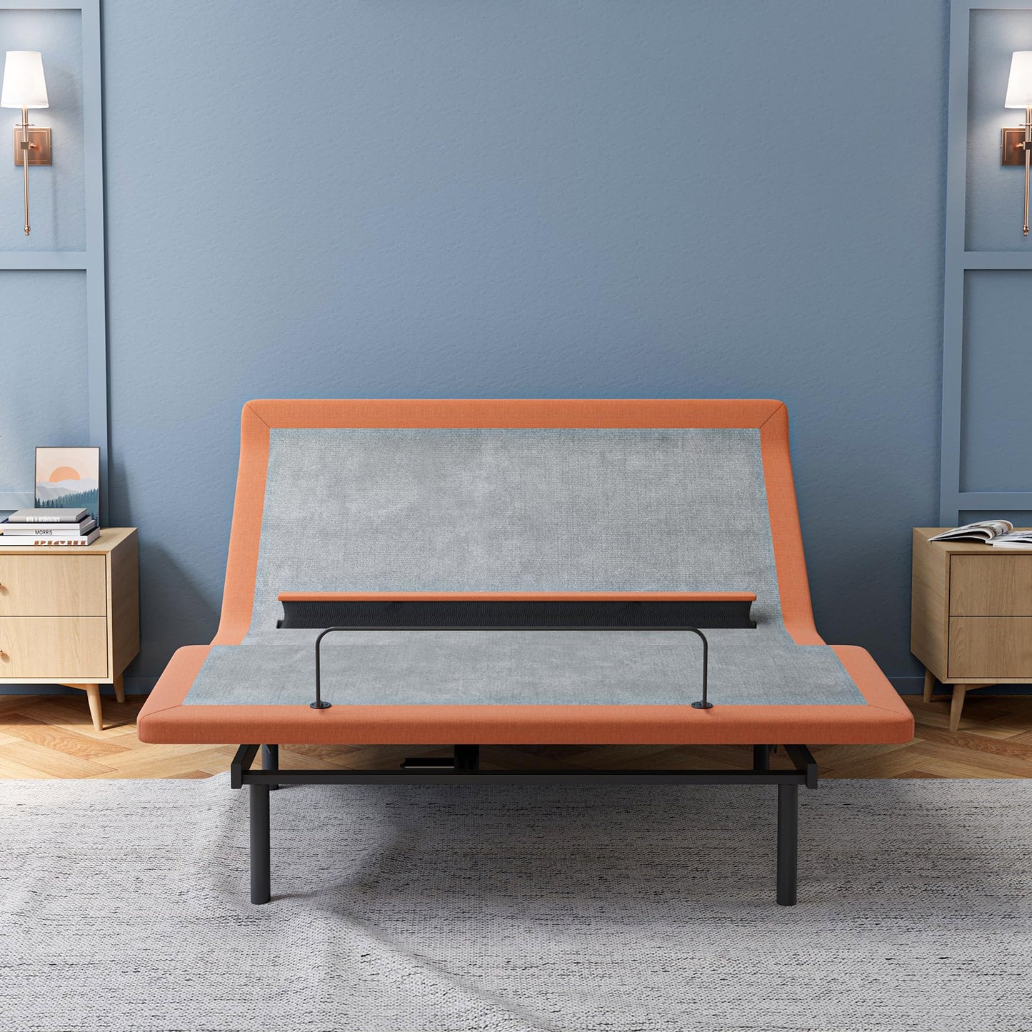ESHINE Queen Adjustable Bed Frame with Lumbar Support, Head-Pillow-Tilt, Under Bed Light, Smart App Control, Zero Gravity, Dual USB Ports, Suitable for Most Queen Mattresses, 6000 Series