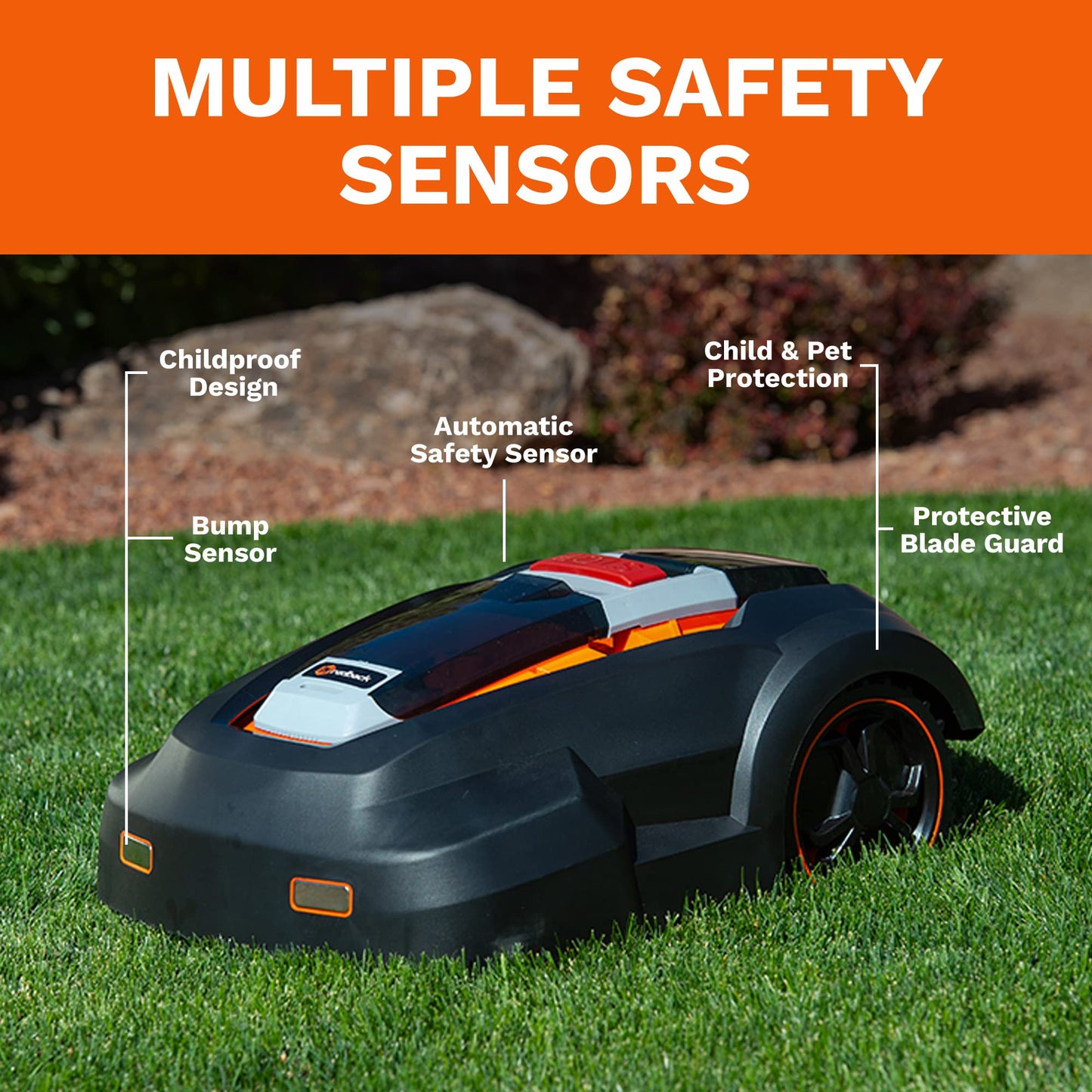 MowRo Robot Lawn Mower, Mows Up to 1/4 Acre, Updated 2026 Programming, Adjustable Cutting Height, Self Installation Kit Included, 50% Slope, Low Noise (65dBA) and Rain Sensor