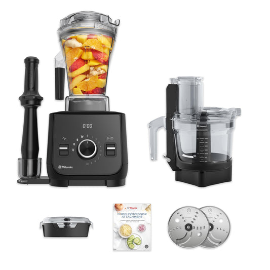 Vitamix Ascent X2 SmartPrep Kitchen System, Professional-Grade Blender, Stainless-Steel Blades, 12-Cup Food Processor Attachment, 48 Oz Blender Container, Black