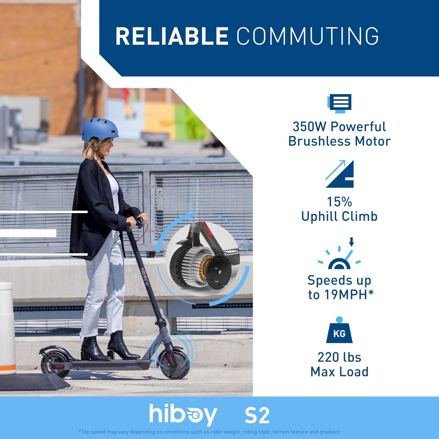Hiboy Electric Scooter, 8.5" Tires, Up to 17 Miles Range, 350W Motor & 19 MPH Portable Foldable Commuting Electric Scooter for Adults
