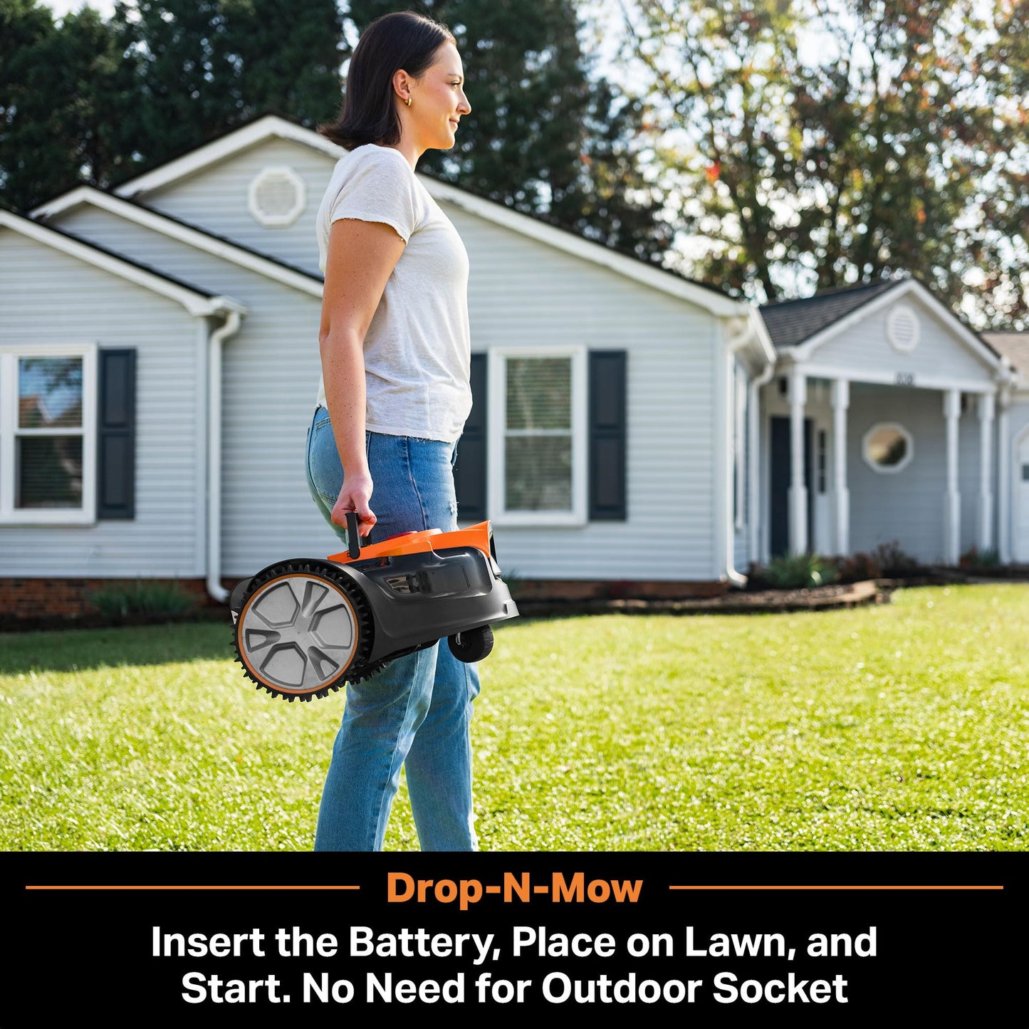 LawnMaster OcuMow™ VBRM601YCM MAX Perimeter Wire Free Robot Lawn Mower Cuts Small Lawns 2000-3500 Square Feet with Optical Navigation, Obstacle Avoidance, Low Noise and No Go Function