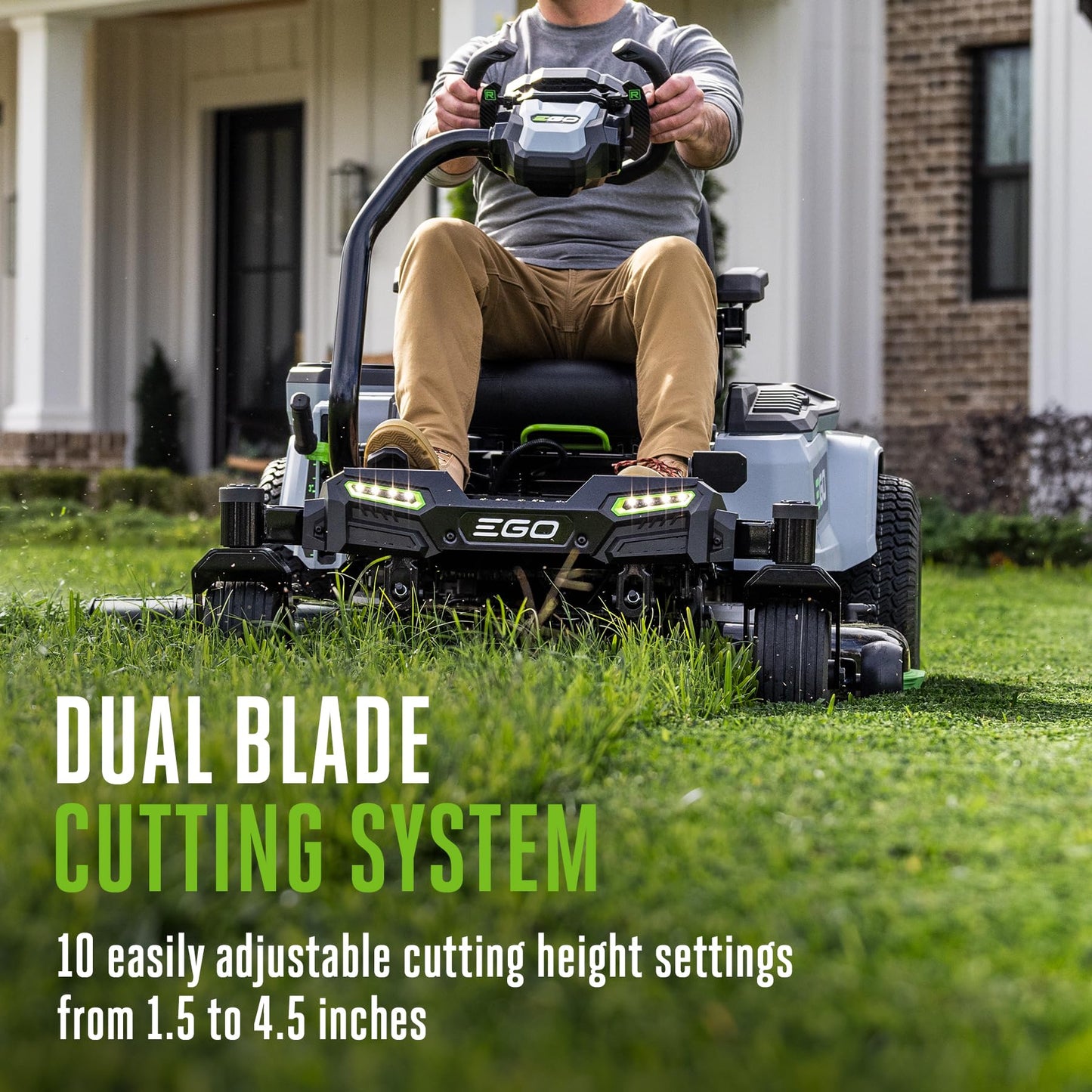 EGO POWER+ Z6 Zero Turn Riding Lawn Mower, 42" Deck, Includes (2) 56V 10.0Ah and (4) 56V 6.0Ah Batteries and 800W Charger - ZT4215S