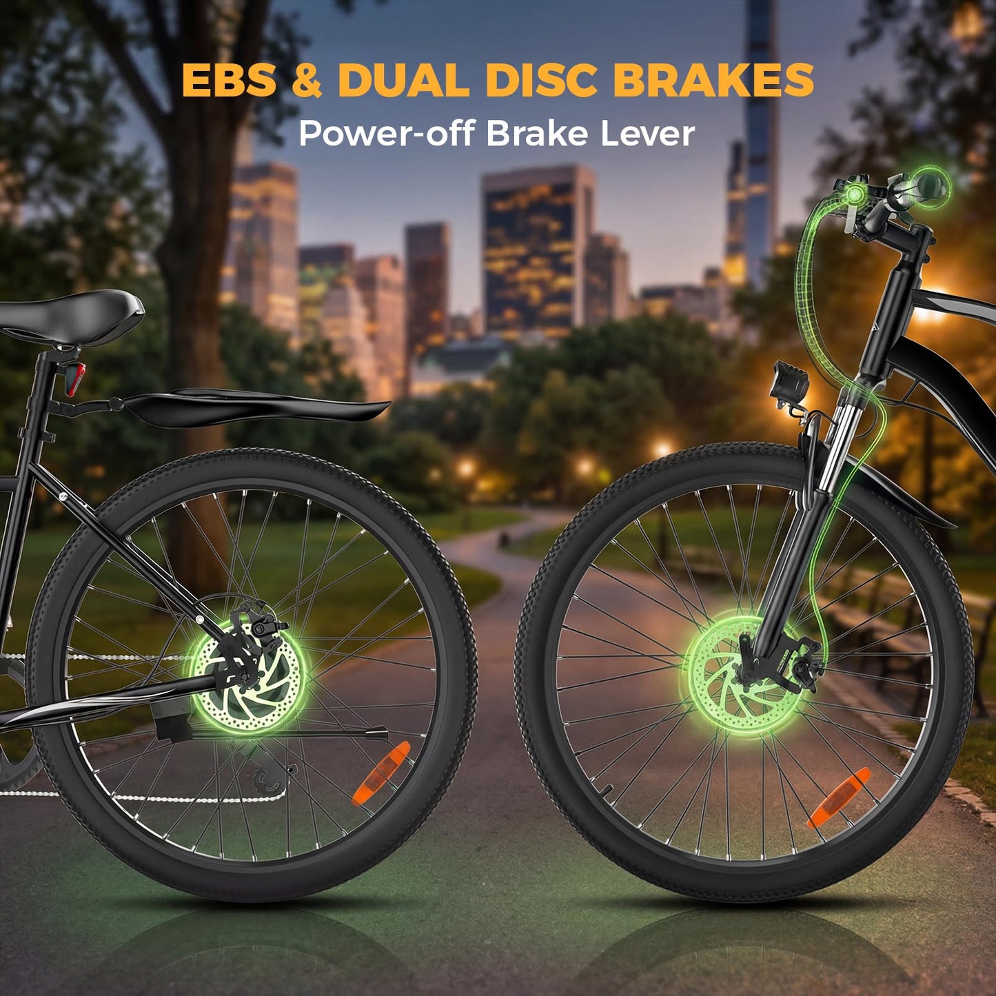 AYOLNY Electric Bike for Adults, 1500W/1000W Peak Motor 26" Ebike & 14" Foldable Electric Bike, 80/70/55 Miles Range 36V Battery Electric Bicycle for Commuting