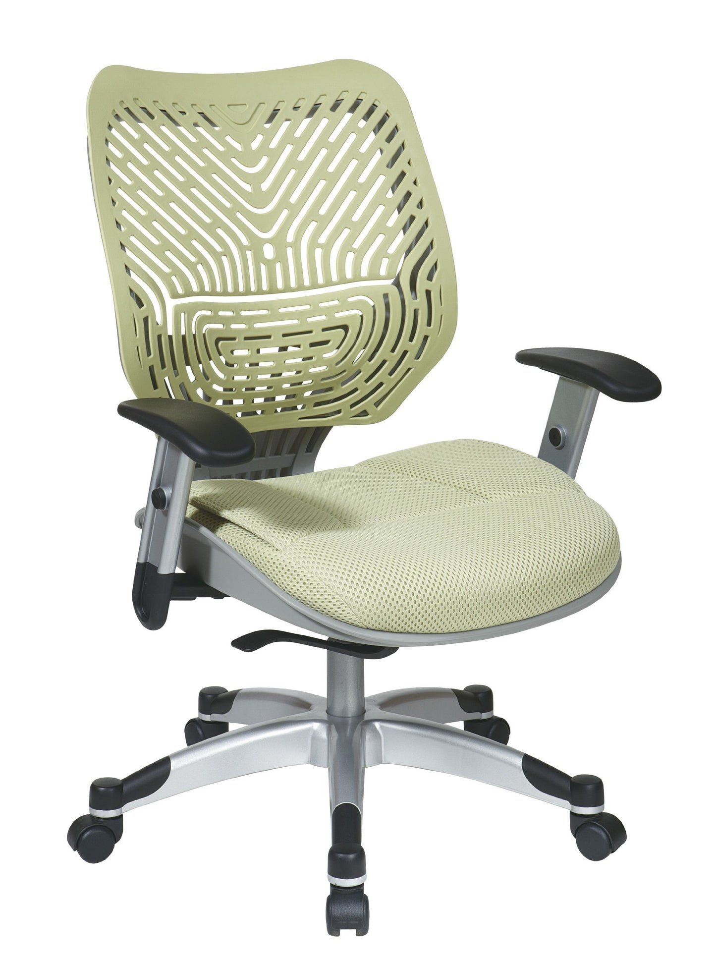 Space Seating 86 REVV Series Self-Adjusting SpaceFlex Back Office Desk Chair with Lumbar Support and Padded Mesh Seat, Kiwi