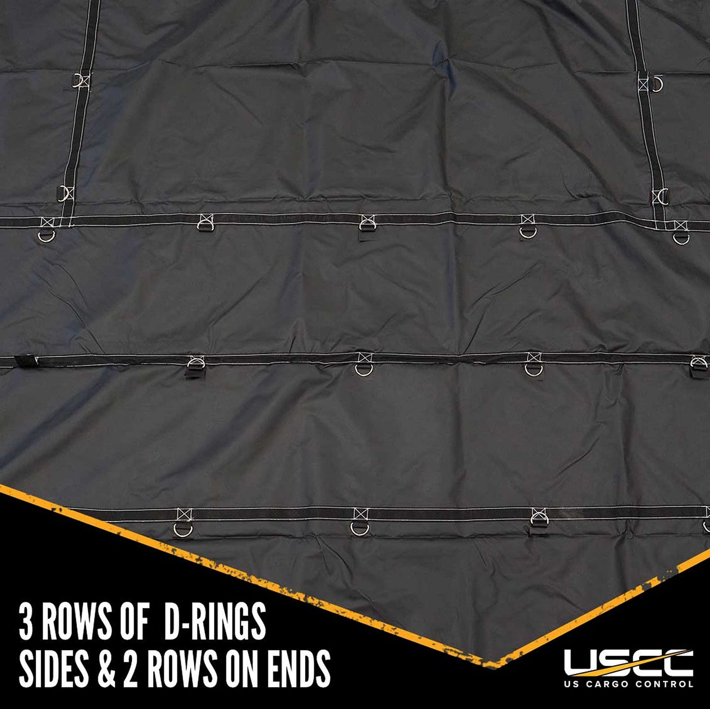 US Cargo Control Lightweight Steel Tarp - 20 Foot x 16 Foot Flatbed Tarp - 14 Ounce PVC-Coated Polyester Waterproof Material - Protects Your Flatbed Trailer Cargo from Wind, Snow, Rain, and Sun