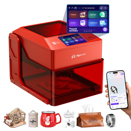 AlgoLaser 3W Smart Laser Engraver Machine, Class 1 Portable Laser Engraving Machine with Built-in AlgoOS System, No PC Needed, Laser Engraving for Wood, Acrylic, Leather.