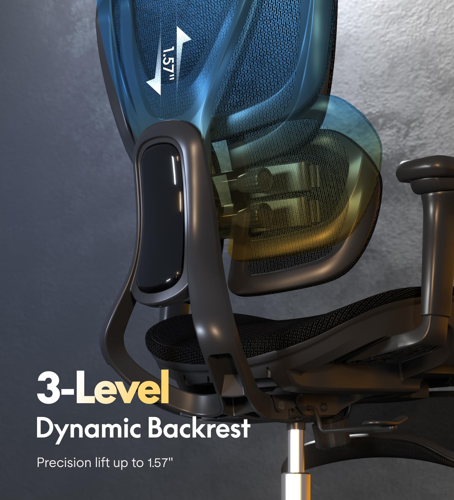 FLEXISPOT Sentinel Ergonomic Gaming Chair with 3-Year Warranty Dual-Wing Adaptive Lumbar 3D Armrests 120° 3-Position Recline Height-Adjustable Backrest Premium Computer Desk Chair for Home & Office