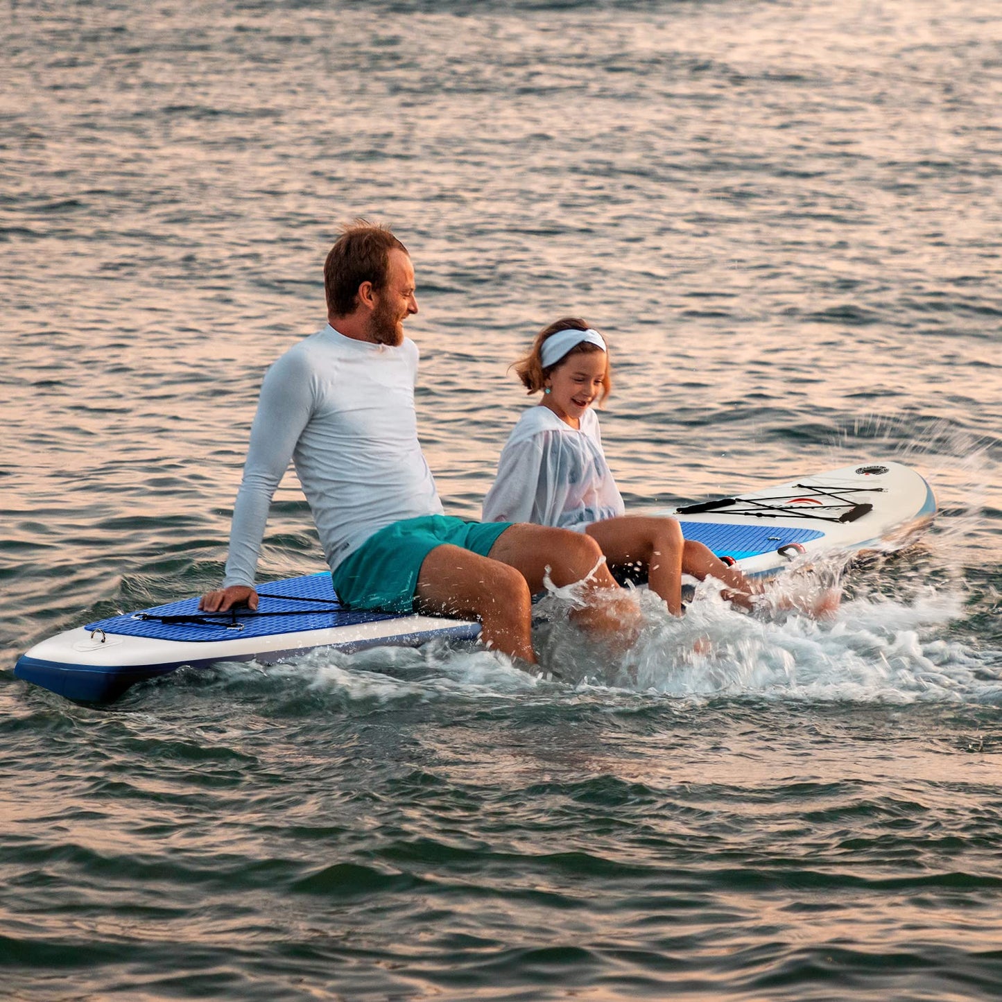 Abahub Inflatable SUP, Wide 10'6" x 31" x 6" iSUP,Blue Standup Paddleboard with Adjustable Paddle, Kayak Seat, for Yoga, Paddle Board, Kayaking, Surf, Canoe, Fishing