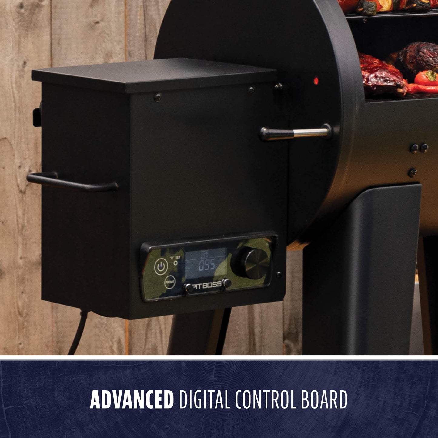 Pit Boss 500 FB2 Series Wood Pellet Grill & Smoker with Flame Broiler and LCD Digital Controller, 518-Sq. In. Cooking Space, 180°F to 500°F Temperature Range, Meat Probe, 5 lb. Pellet Hopper, Black