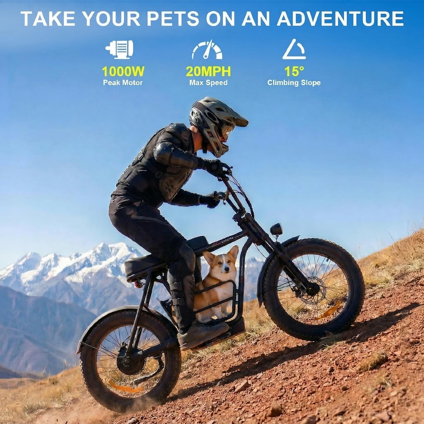 Caroma Electric Scooter with Seat for Adults, 1000W Peak Motor, 25Miles Range & 20Mph, Multiple Suspension, Electric Motorcycle Mini Bike with Basket for Pet s& Cargo, UL 2272 Certified
