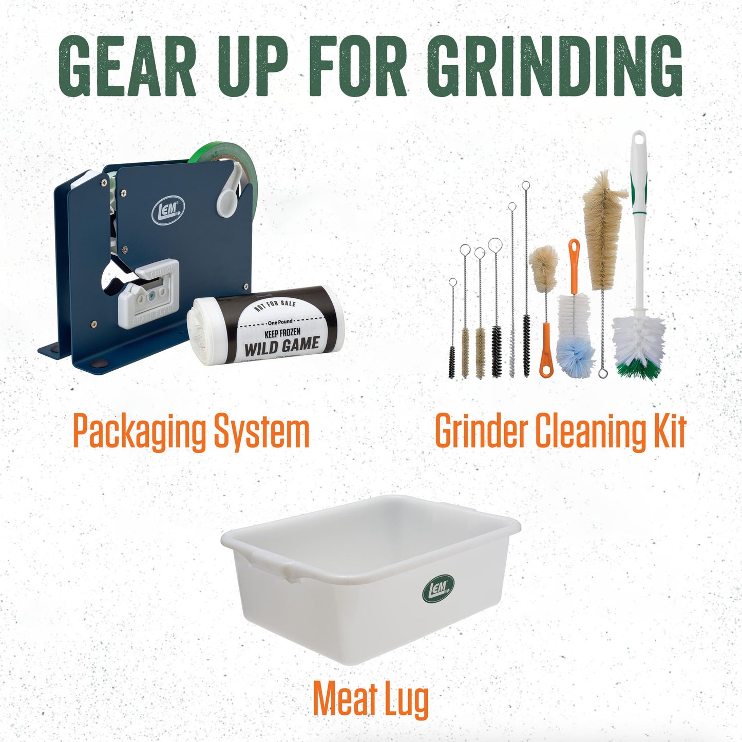 LEM Products MightyBite #8 Meat Grinder, 500 Watt Aluminum Electric Meat Grinder for Home Use, Compact Food Processor for Grinding, Sausage Stuffing, Cooking