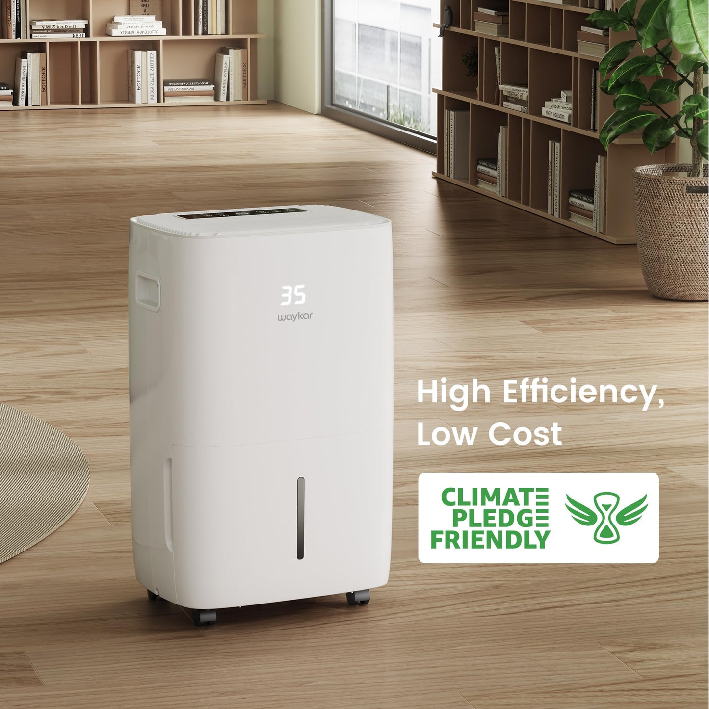 Waykar 130 Pints 6,500 Sq. Ft Dehumidifier with Drain Hose for Commercial and Industrial Large Rooms, Warehouses, Storages, Home, Basements and Bedroom with 2.04 Gal Water Tank