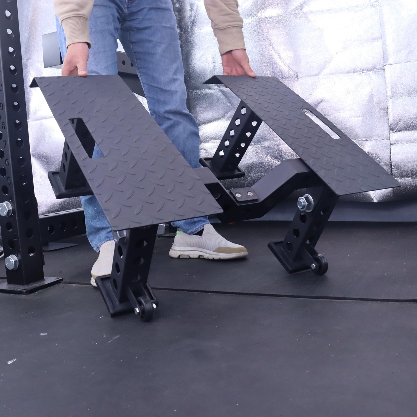 AHTAPFON T Bar Rowing Platform,Multifunctional Deep Squat Platform,Heavy Duty Weight Machine for Low Pull-up,Dumbbell Squat