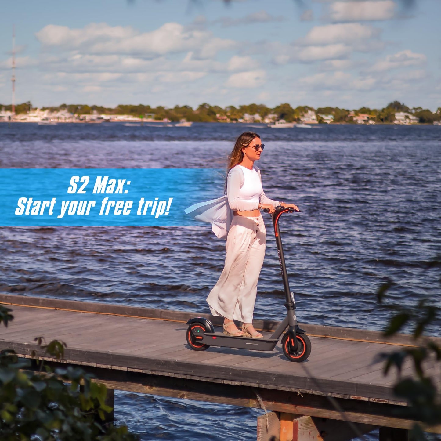 Hiboy S2 MAX Electric Scooter, 40.4 Mi Long Range & 19 MPH, 650W MAX Motor Power, 10'' Pneumatic Tires, Split Hub Set, Dual Braking System and Cruise Control, Foldable Commuter E-Scooter for Adults