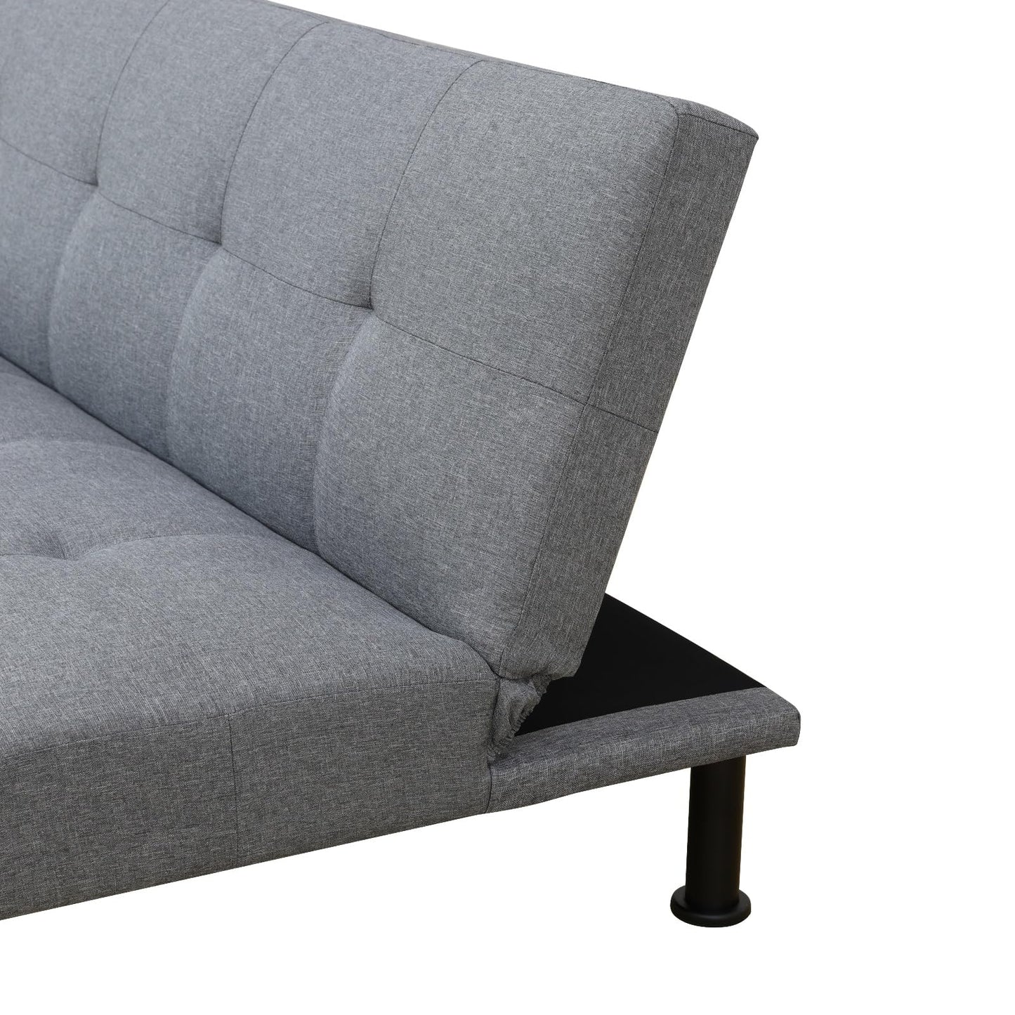 UOCFYK Linen Sofa Bed, Sleeper Convertible 2 in 1 Folding Couch with Metal Legs for Living Room,Apartments, Guest Rooms, and Compact Spaces,Grey