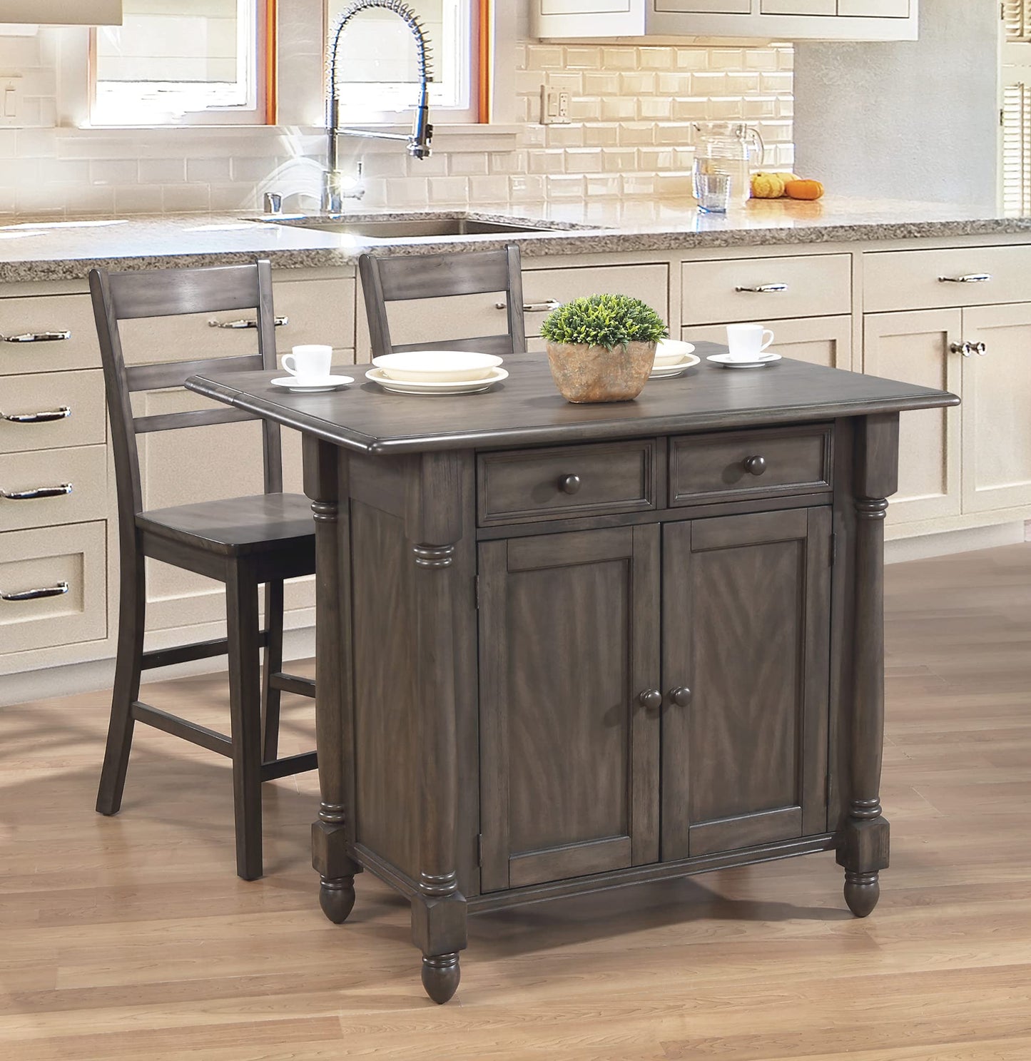 Sunset Trading Shades of Gray Barstool, Weathered Grey