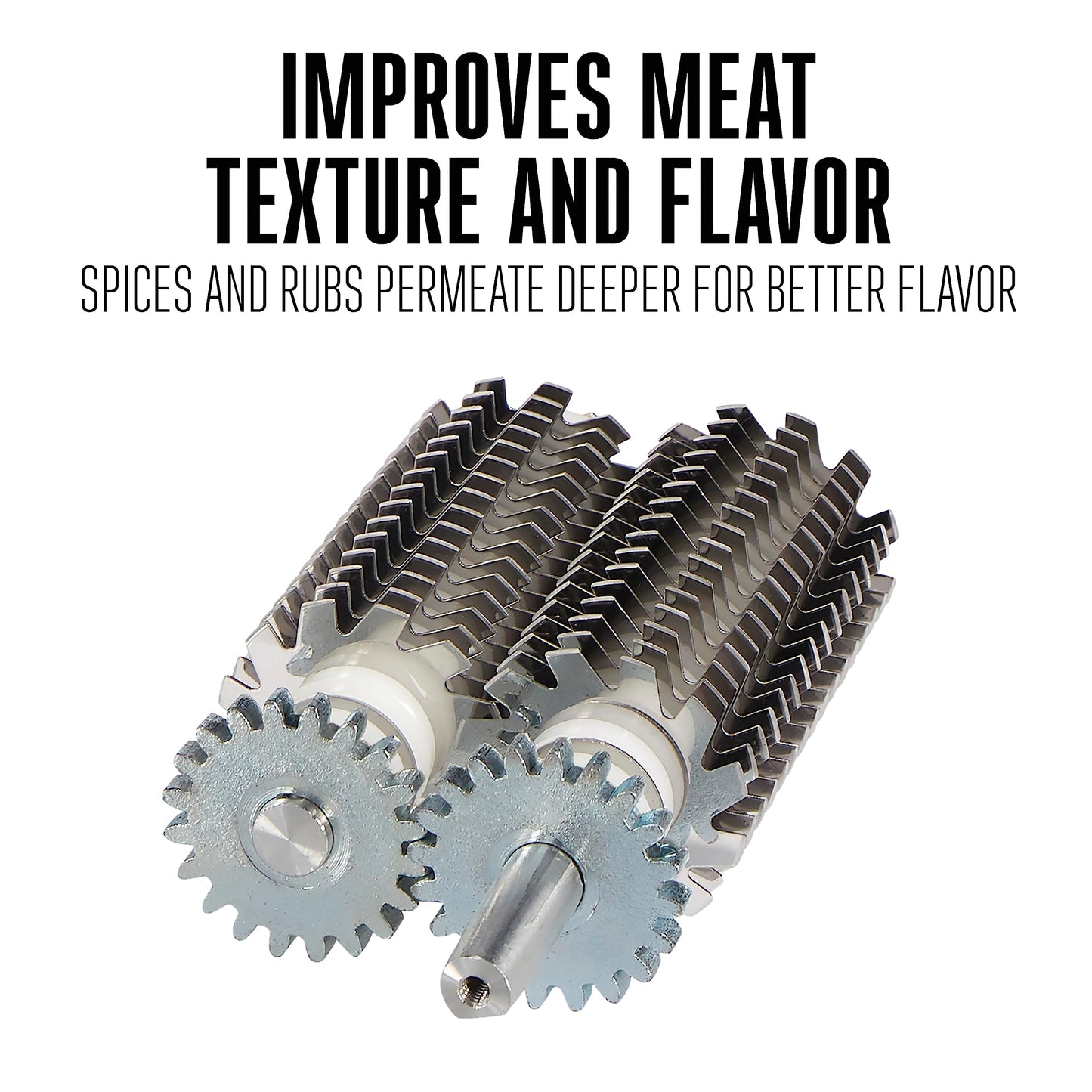 Weston Meat Tenderizer Tool & Heavy Duty Cuber, Quick and Easy Manual Operation For Cuts Up To 4.5” Wide x .75” Thick, Durable Aluminum Construction, Stainless Steel Blades, White (07-3101-W-A)