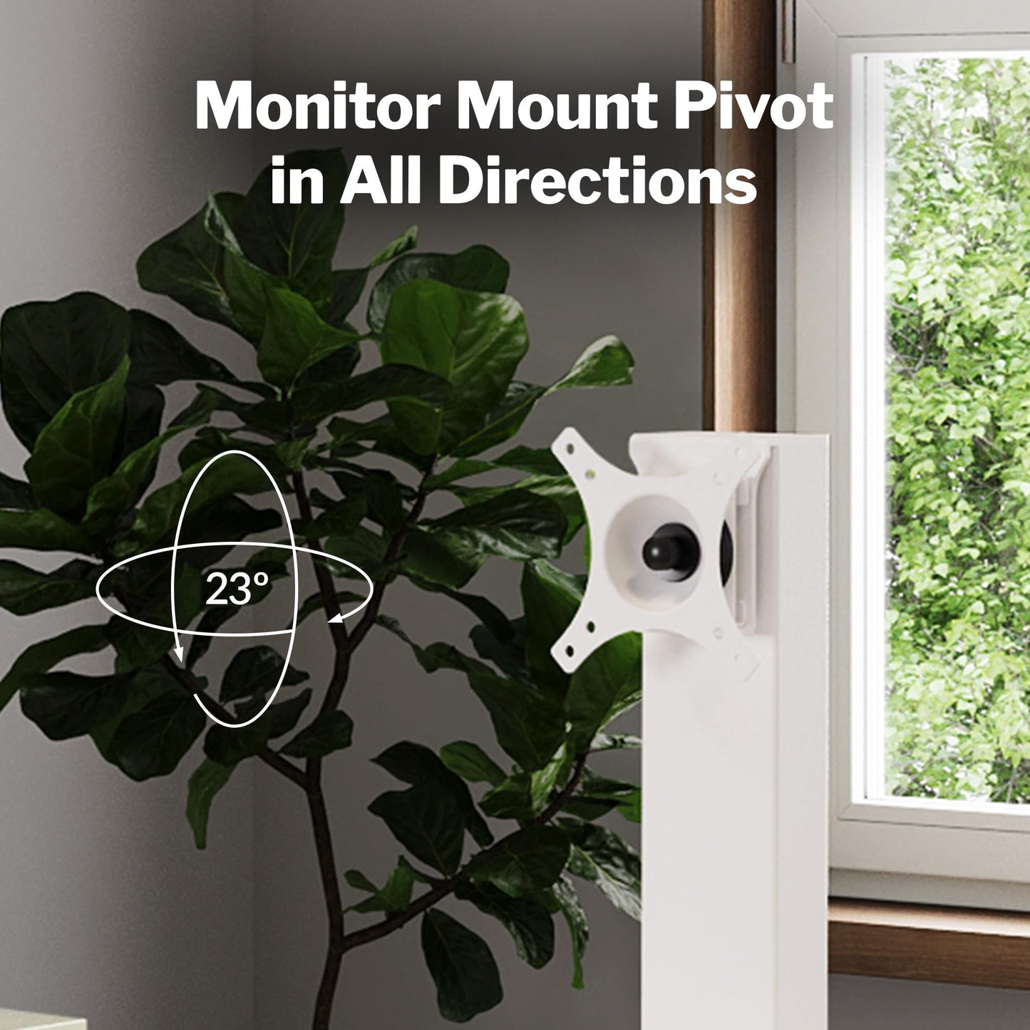 Vari VariDesk Premier Electric Converter - Standing Desk Height Adjustable Riser - Stand Up Converter for Home Office Workspace - Single Monitor Mount Computer Workstation (Light Wood)