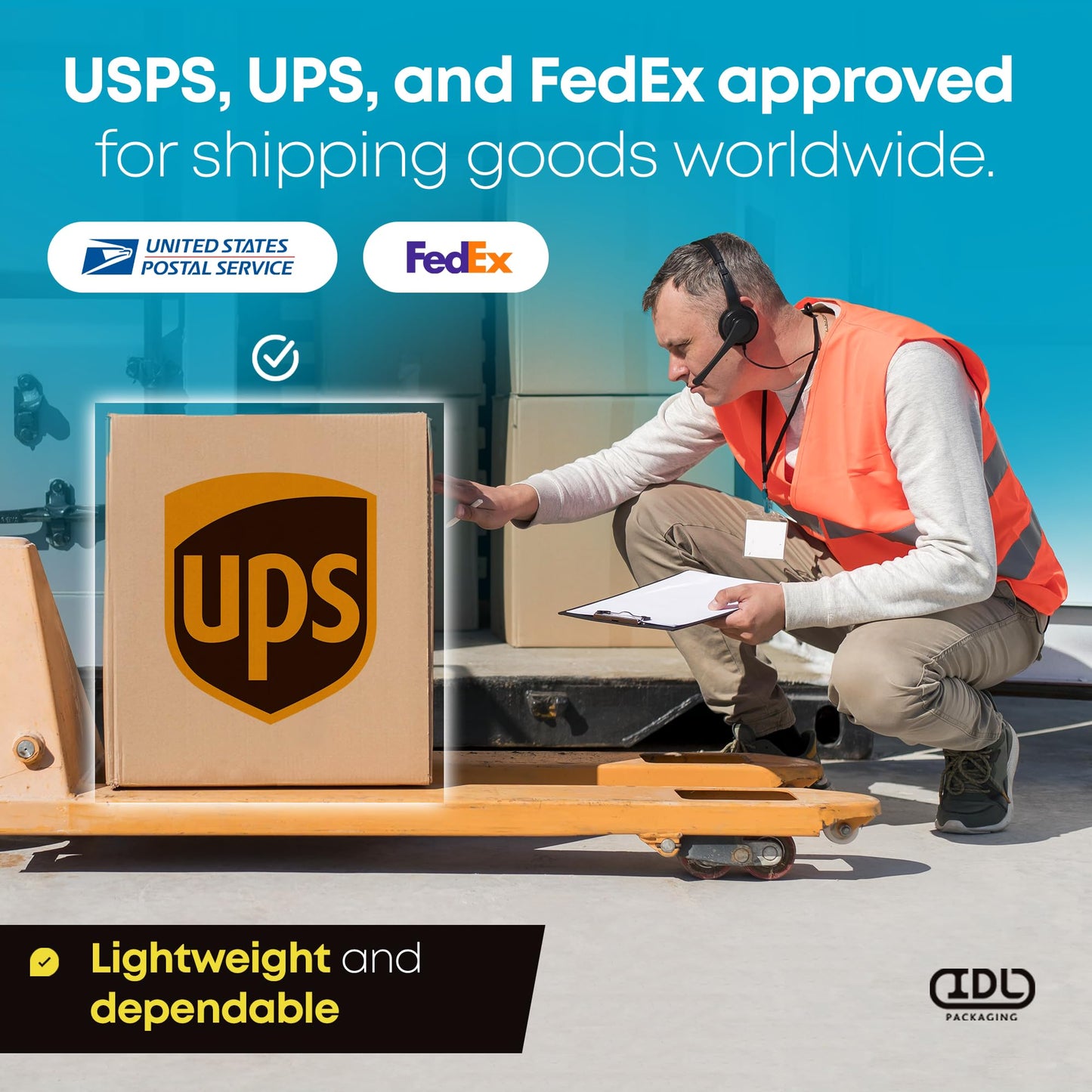 Large Shipping & Moving Boxes 30"L x 12"W x 6"H (25-Pack) - Extra Strength 200 lb vs Regular - USA-Made Corrugated Durable Cardboard Boxes - Large Corrugated Cardboard Shipping Box by IDL Packaging