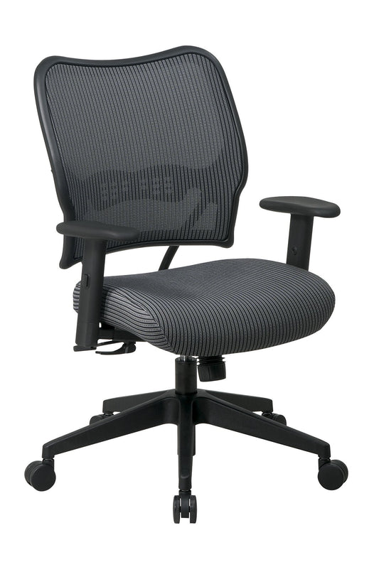Space Seating 13 Series Deluxe VeraFlex Office Desk Chair with Built-in Lumbar Support and 2-to-1 Synchro Tilt Control, Charcoal