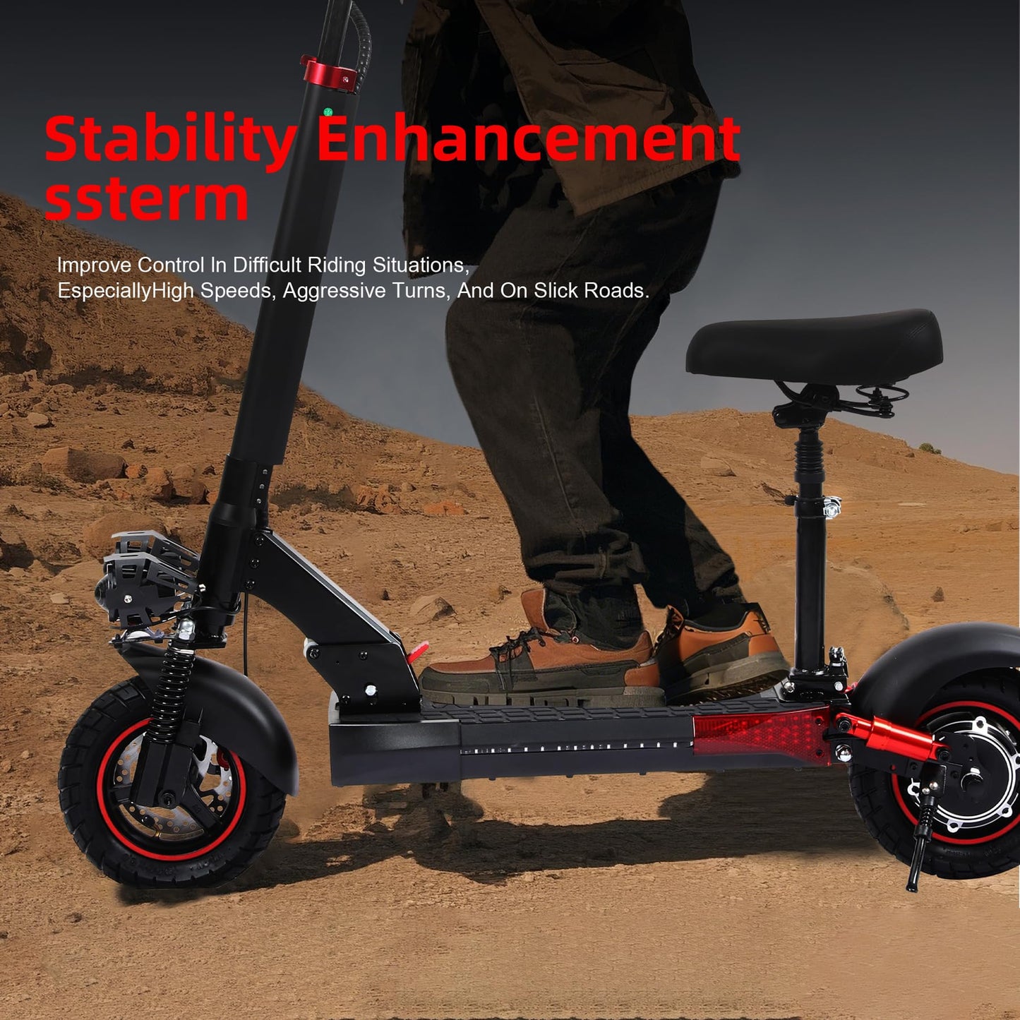 Electric Scooter Adults,1200/1600W Motor, 30/34 MPH Top Speed & 30/40 Miles Range, 48V 18/21AH Big Battery, 10/11" Off-Road Tire Folding E Scooter with Seat, Dual Braking System, Double Suspension