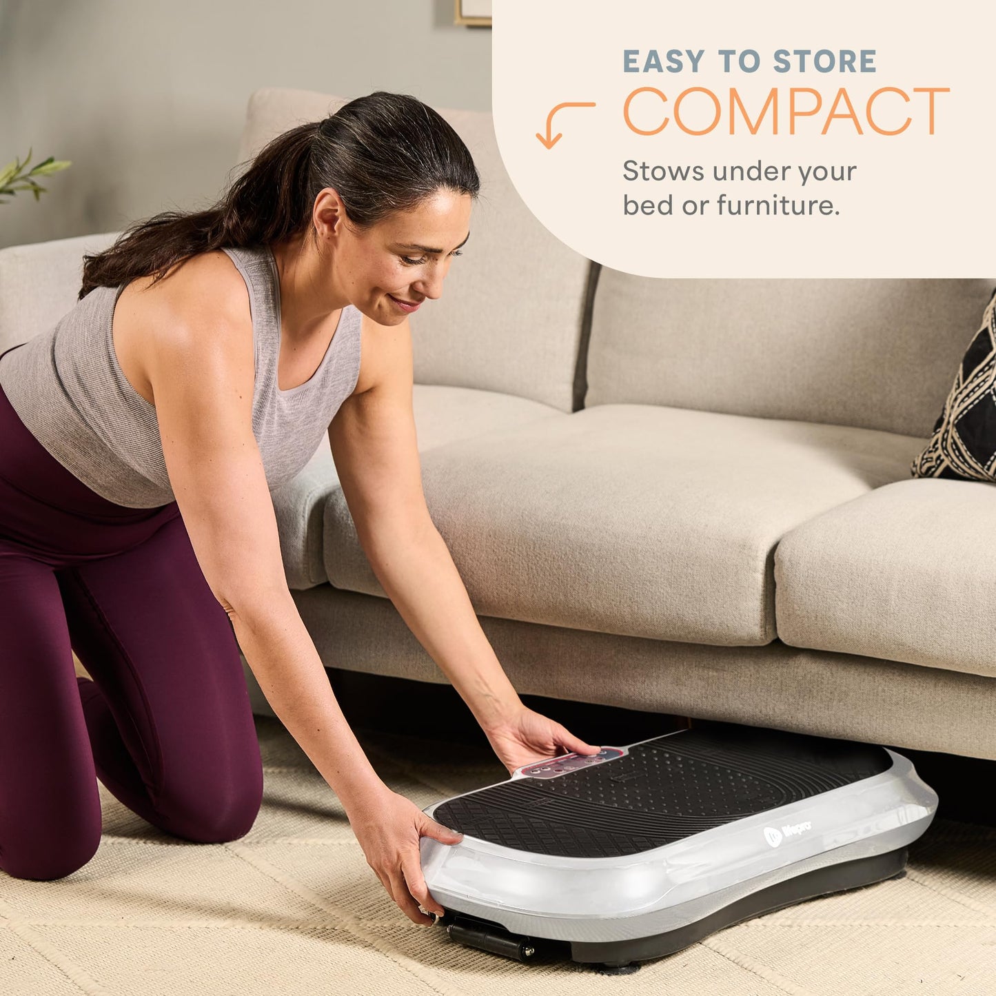 Lifepro Waver Vibration Plate Exercise Machine – High-Intensity Vibration Plate for Lymphatic Drainage – Full-Body Workout Vibrating Platform with Loop Bands – Fitness Equipment for Strength & Toning