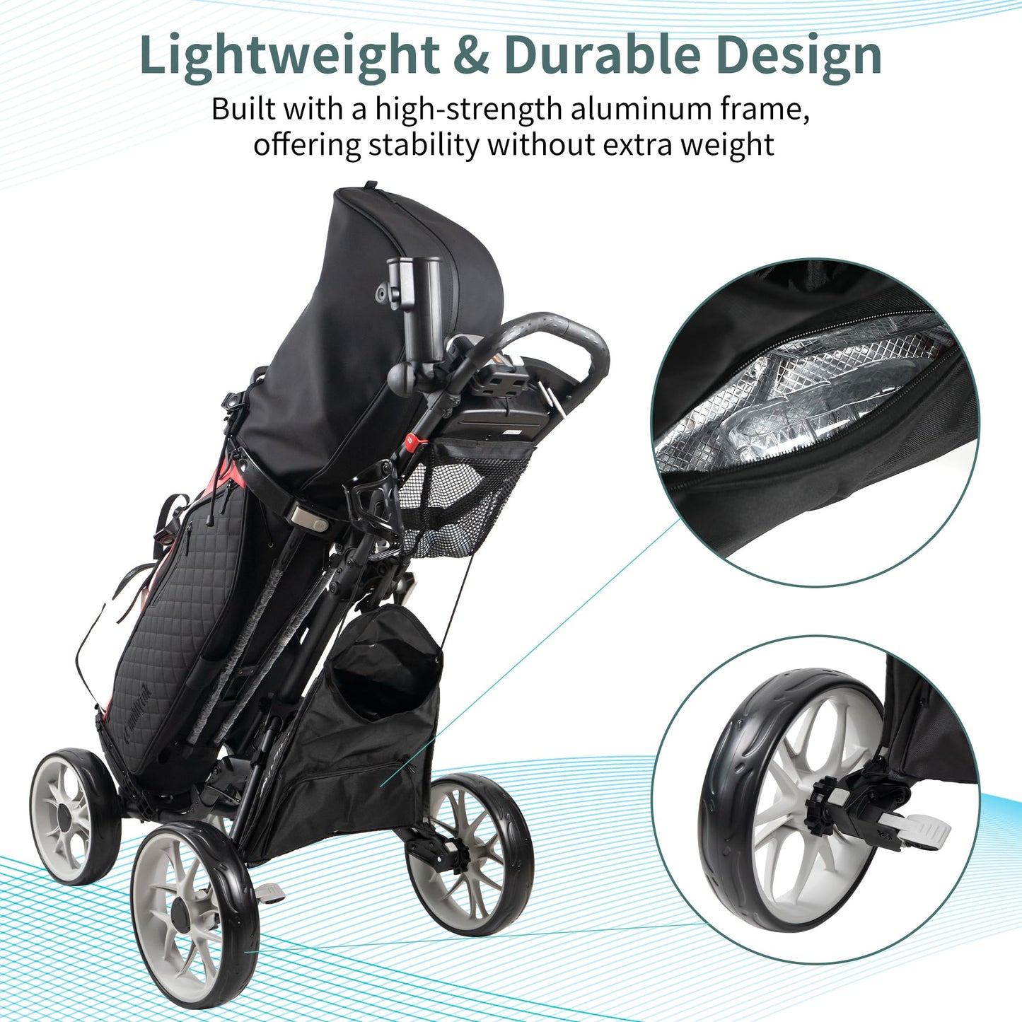 CaddyTek Golf Cruiser One V8 Push Cart Dark Grey