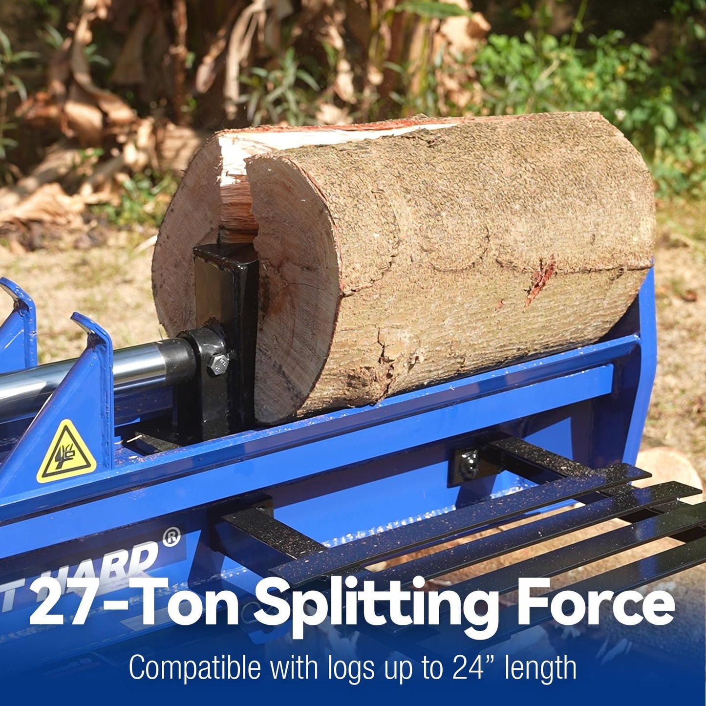 BILT HARD 27-Ton Towable Gas Powered Log Splitter, Horizontal & Vertical Wood Splitter Gas Powered with 209cc OHV Engine & 2-Stage Pump, 16" DOT Tires & 2" Ball Coupler Firewood Splitting Machine
